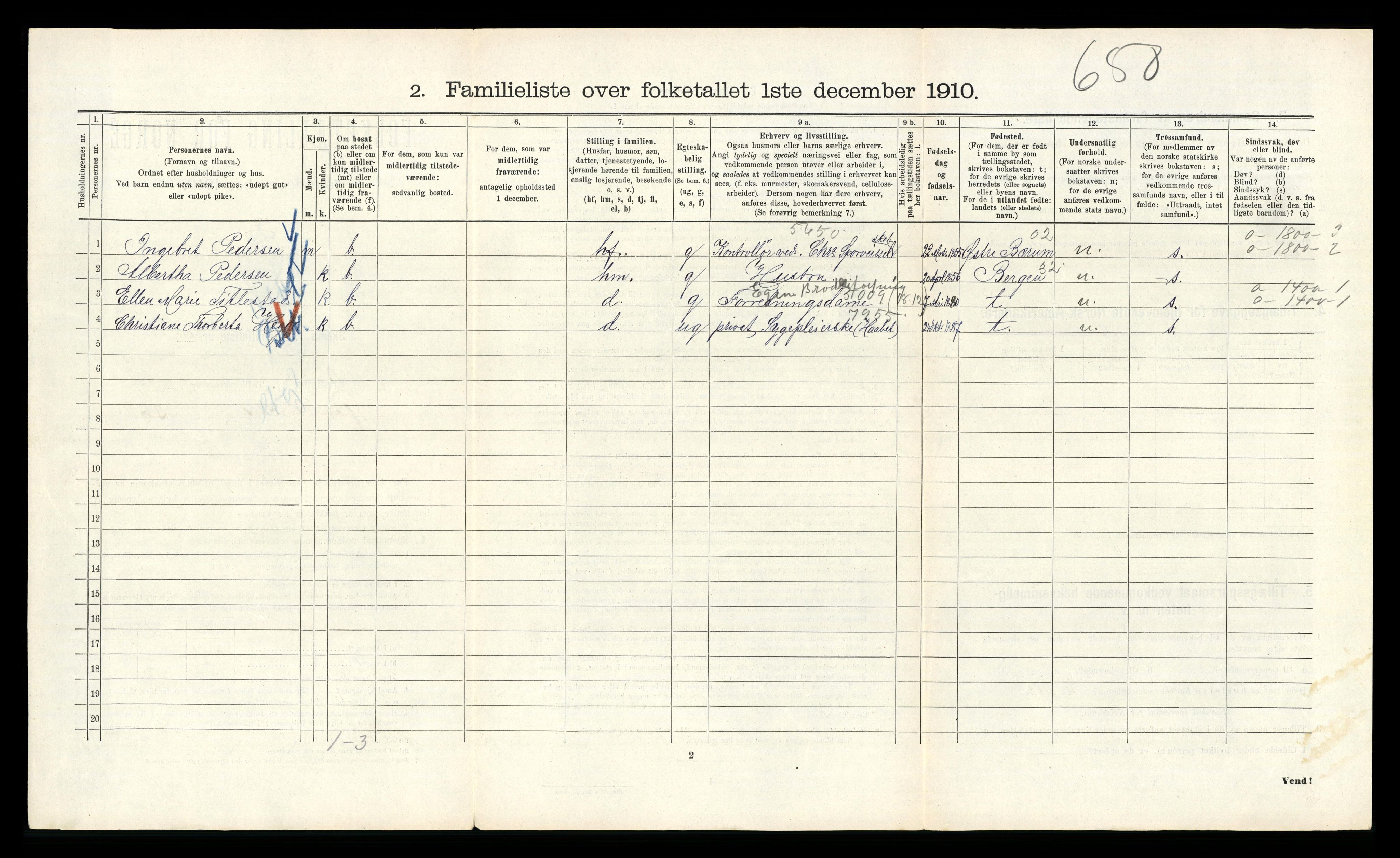 RA, 1910 census for Kristiania, 1910, p. 28078