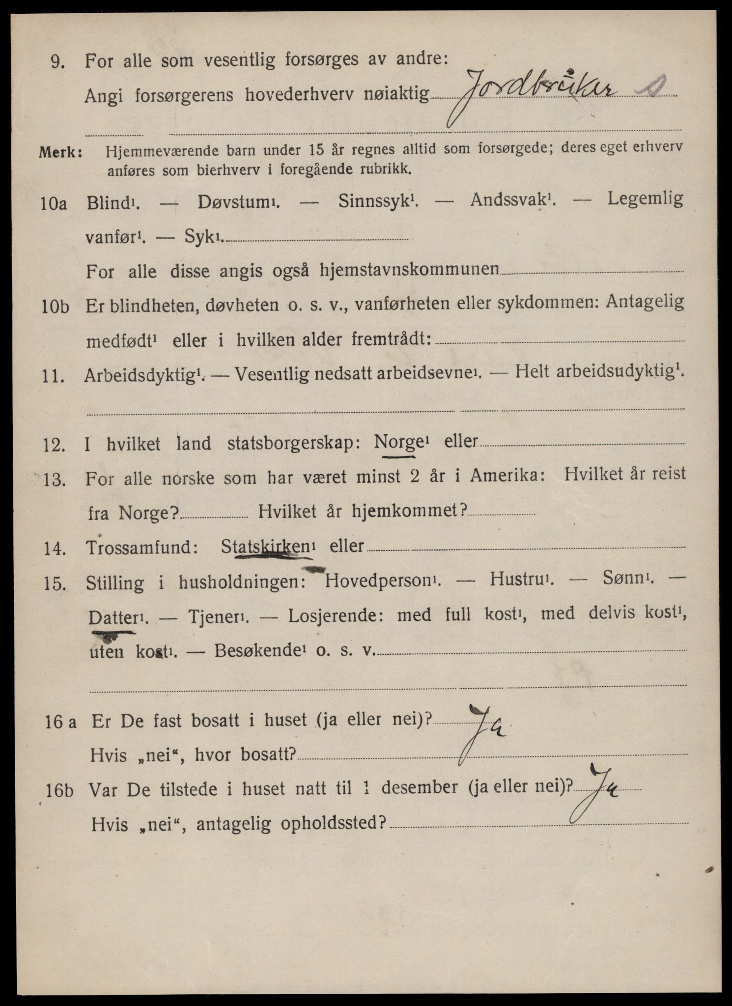 SAT, 1920 census for Vestnes, 1920, p. 1690