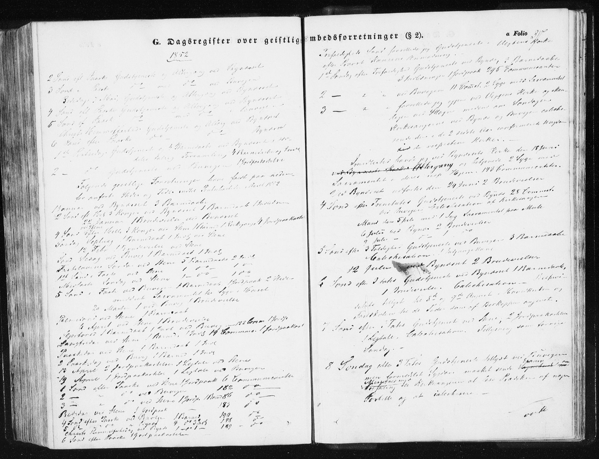 Ministerialprotokoller, klokkerbøker og fødselsregistre - Sør-Trøndelag, SAT/A-1456/612/L0376: Parish register (official) no. 612A08, 1846-1859, p. 317