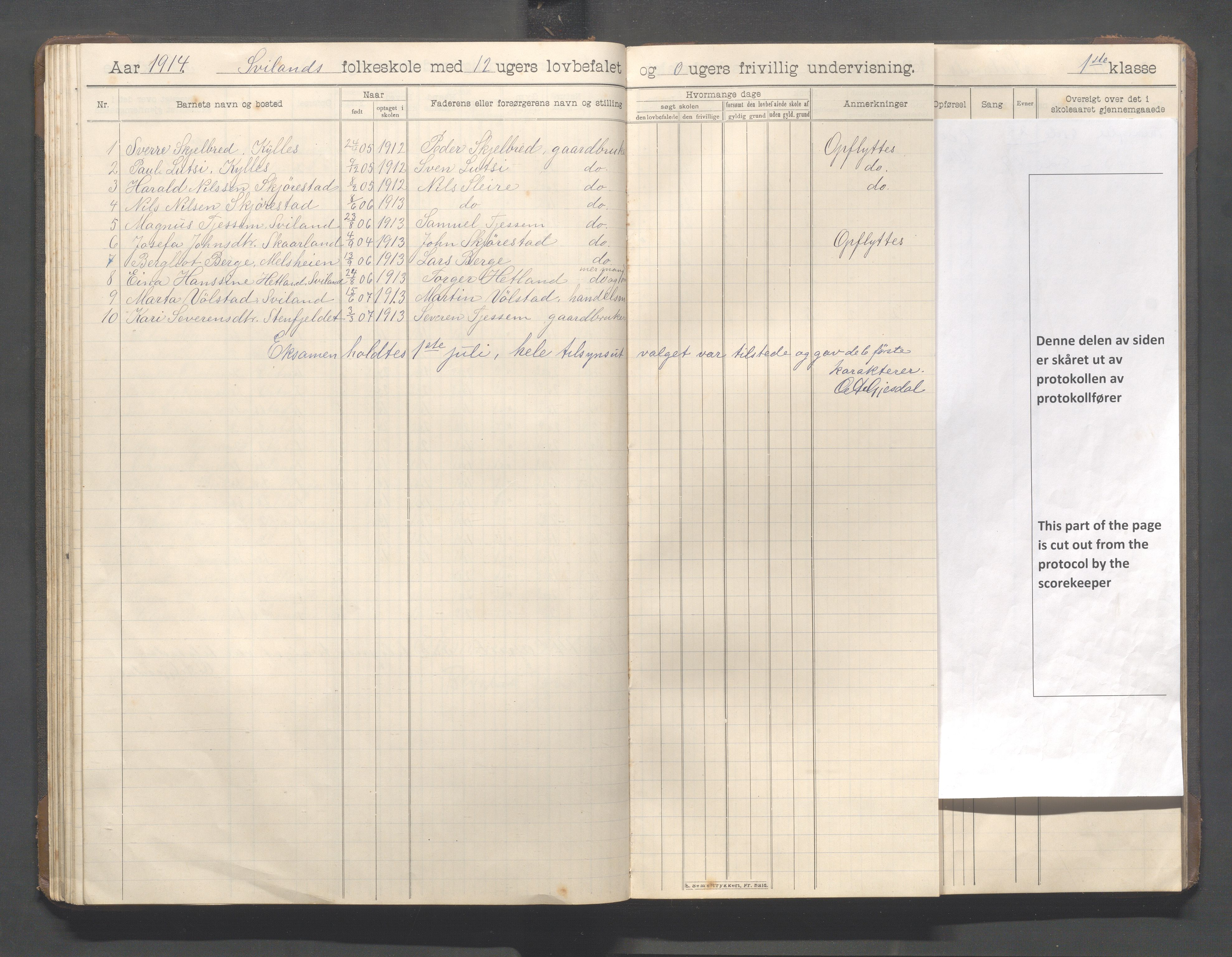 Høyland kommune - Sviland skole m.fl., IKAR/K-100091/E/L0001: Skoleprotokoll, 1906-1922, p. 51