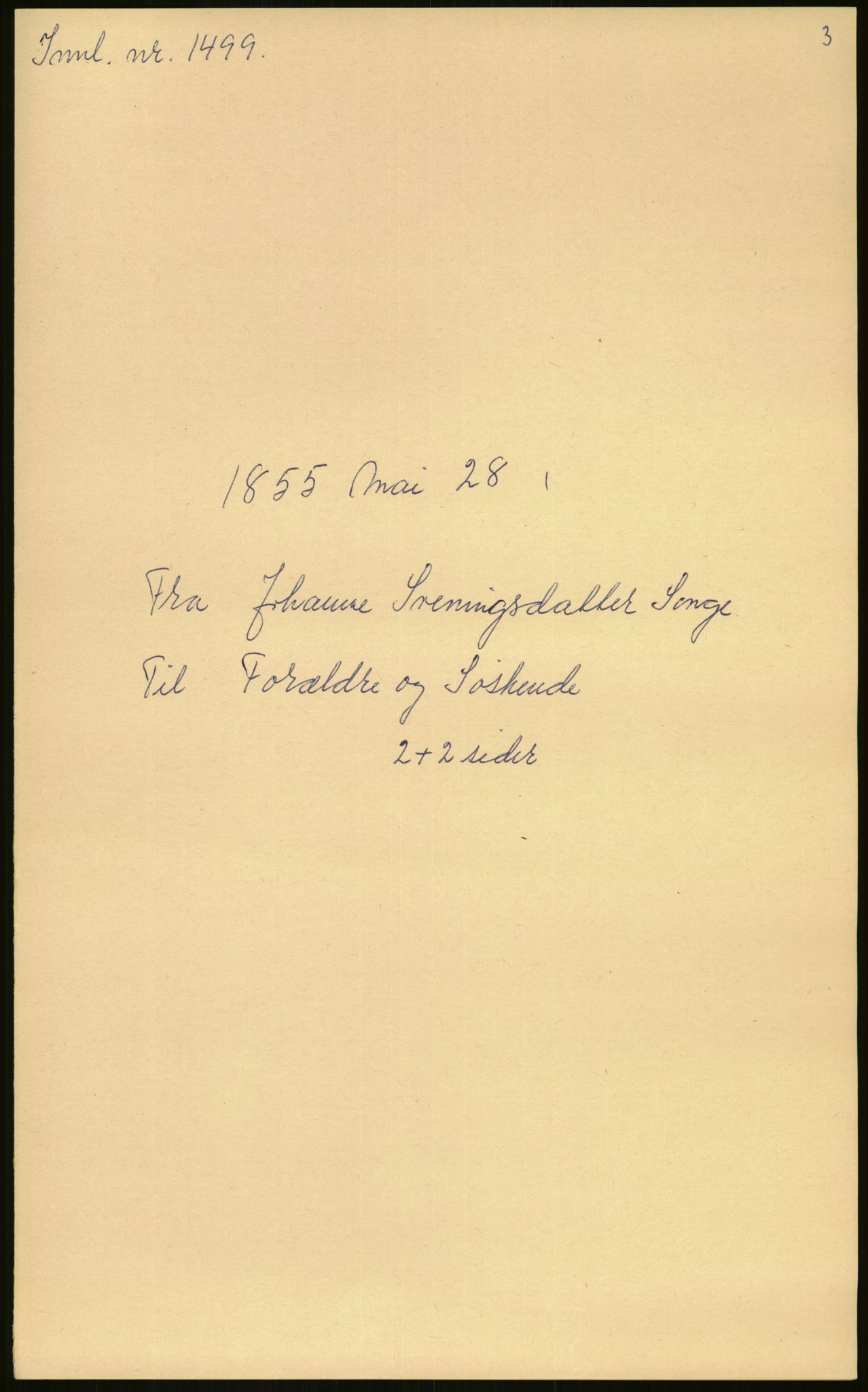 Samlinger til kildeutgivelse, Amerikabrevene, AV/RA-EA-4057/F/L0026: Innlån fra Aust-Agder: Aust-Agder-Arkivet - Erickson, 1838-1914, p. 45