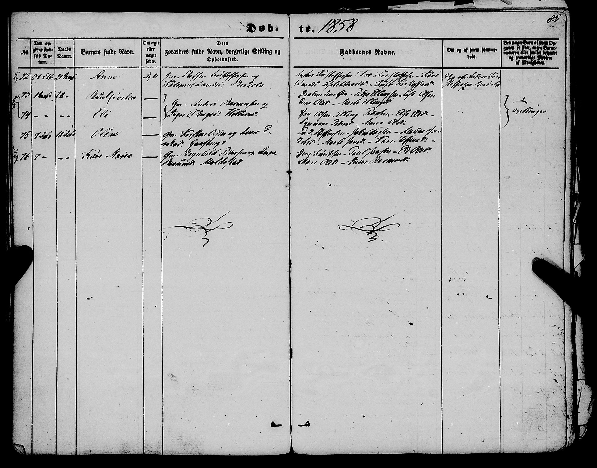 Gloppen sokneprestembete, AV/SAB-A-80101/H/Haa/Haaa/L0009: Parish register (official) no. A 9, 1855-1870, p. 82