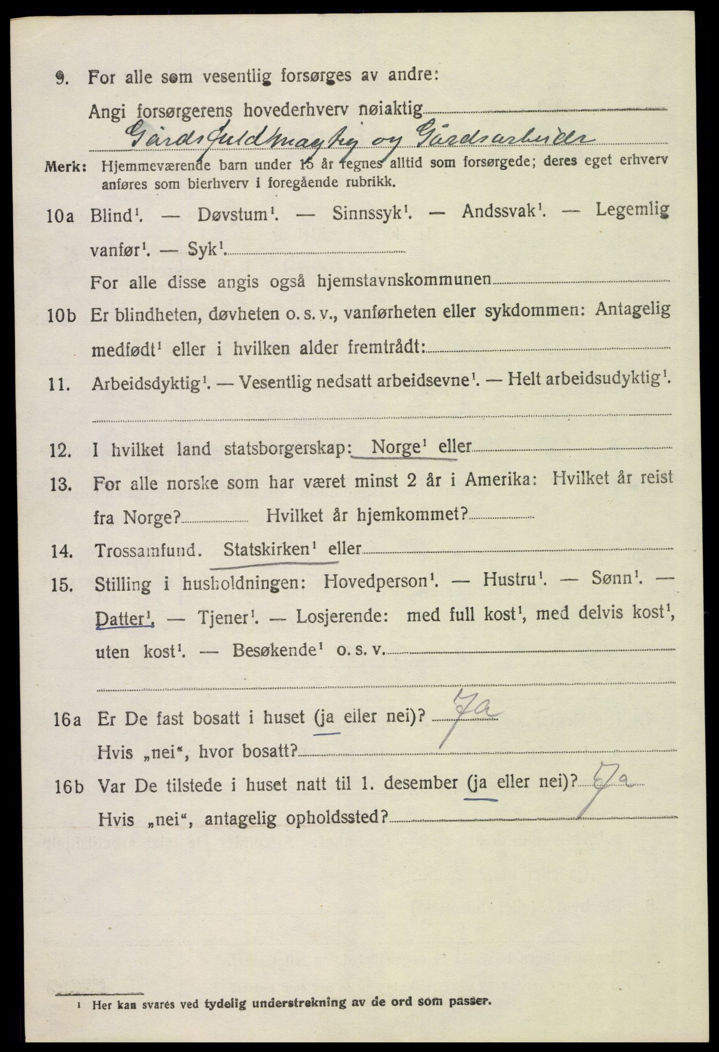 SAH, 1920 census for Vinger, 1920, p. 6977