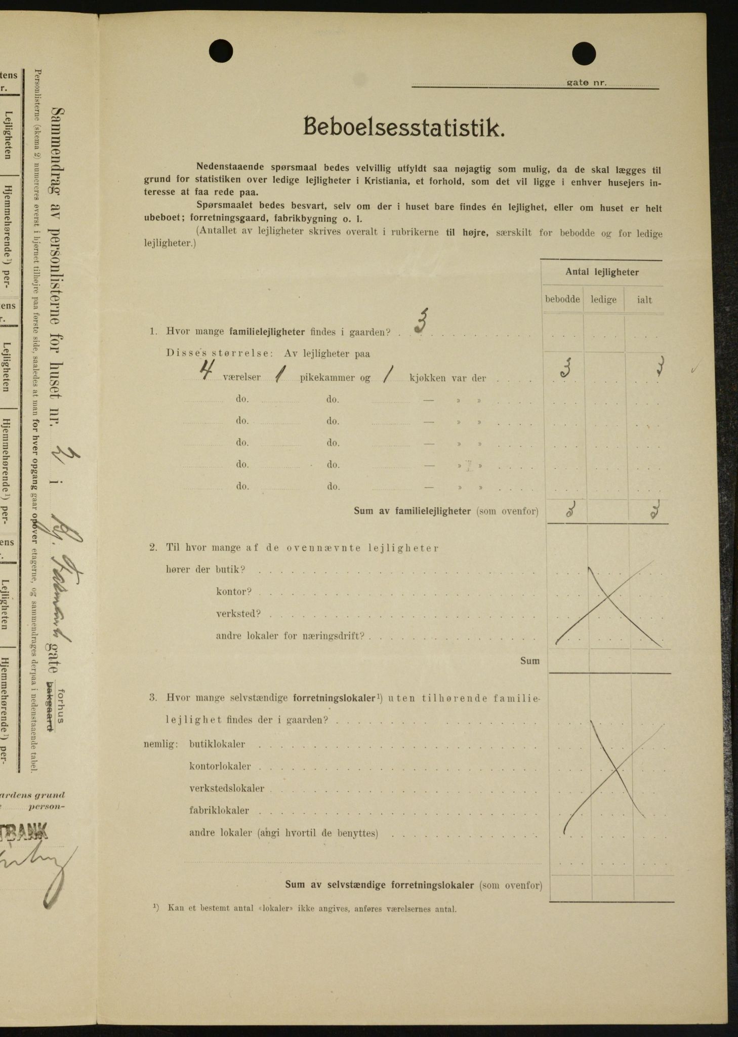 OBA, Municipal Census 1909 for Kristiania, 1909, p. 6144