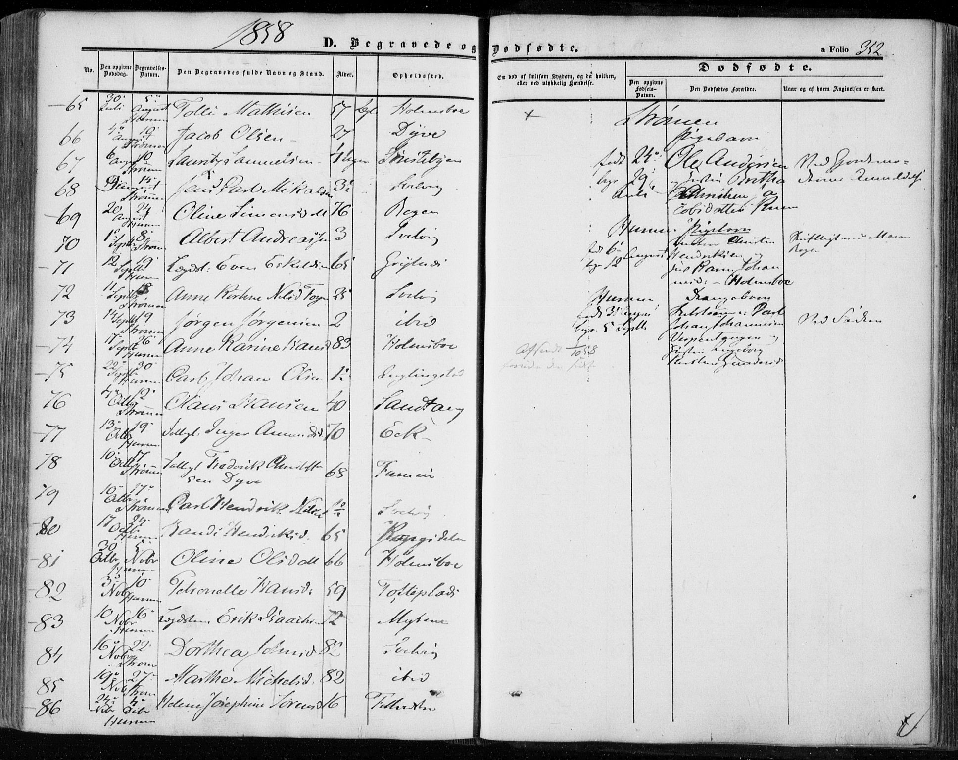 Hurum kirkebøker, SAKO/A-229/F/Fa/L0011: Parish register (official) no. 11, 1847-1860, p. 352