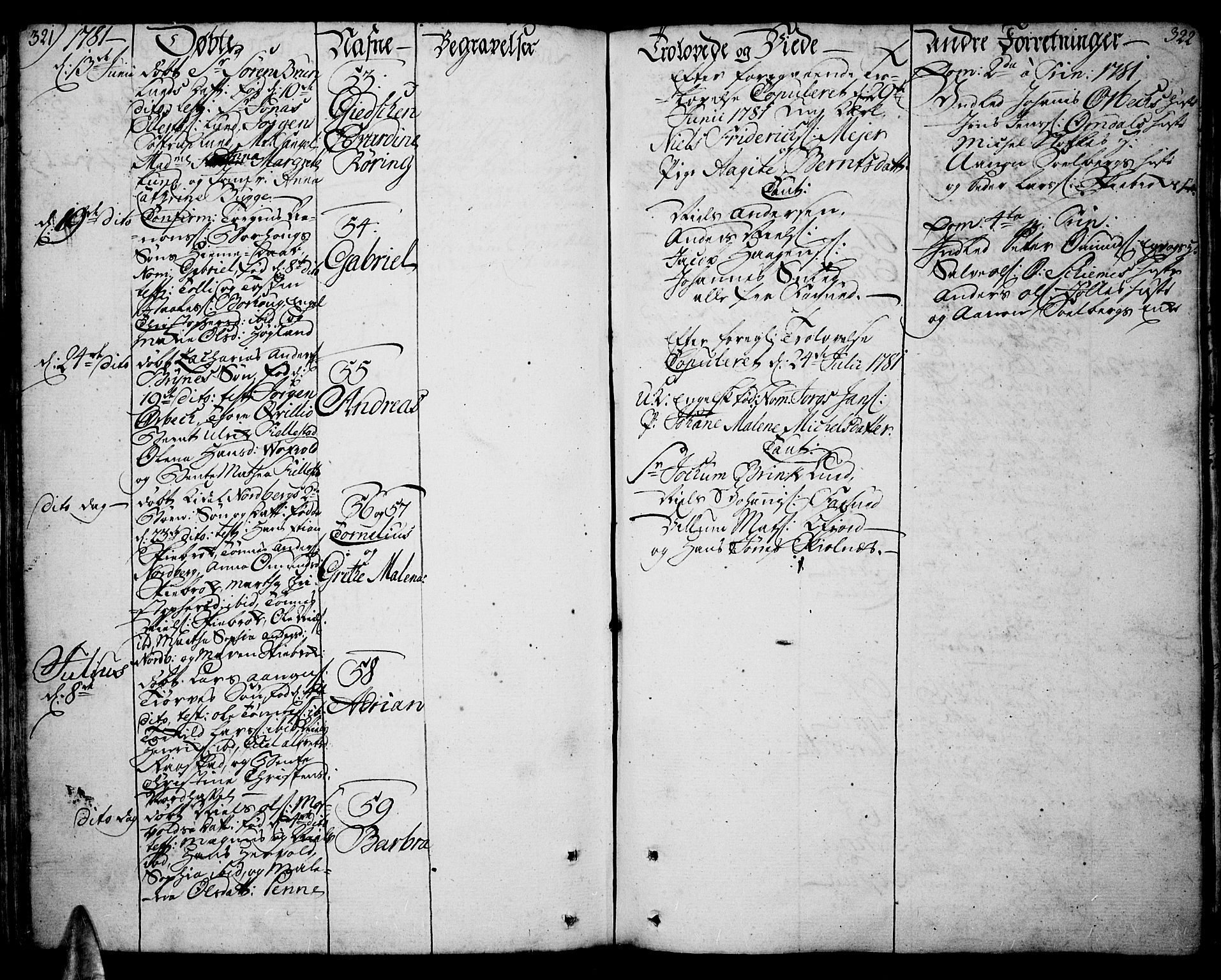 Lista sokneprestkontor, SAK/1111-0027/F/Fa/L0004: Parish register (official) no. A 4, 1768-1794, p. 321-322
