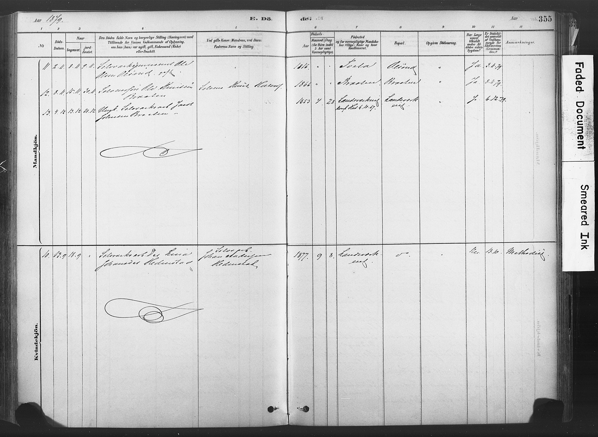 Sandsvær kirkebøker, AV/SAKO-A-244/F/Fd/L0001: Parish register (official) no. IV 1, 1878-1906, p. 355