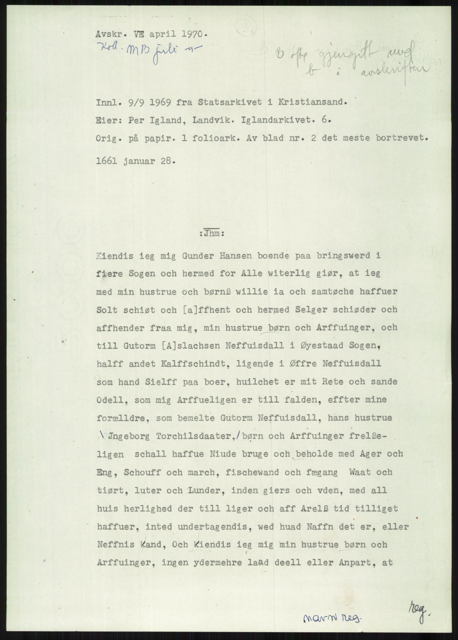 Samlinger til kildeutgivelse, Diplomavskriftsamlingen, AV/RA-EA-4053/H/Ha, p. 3337