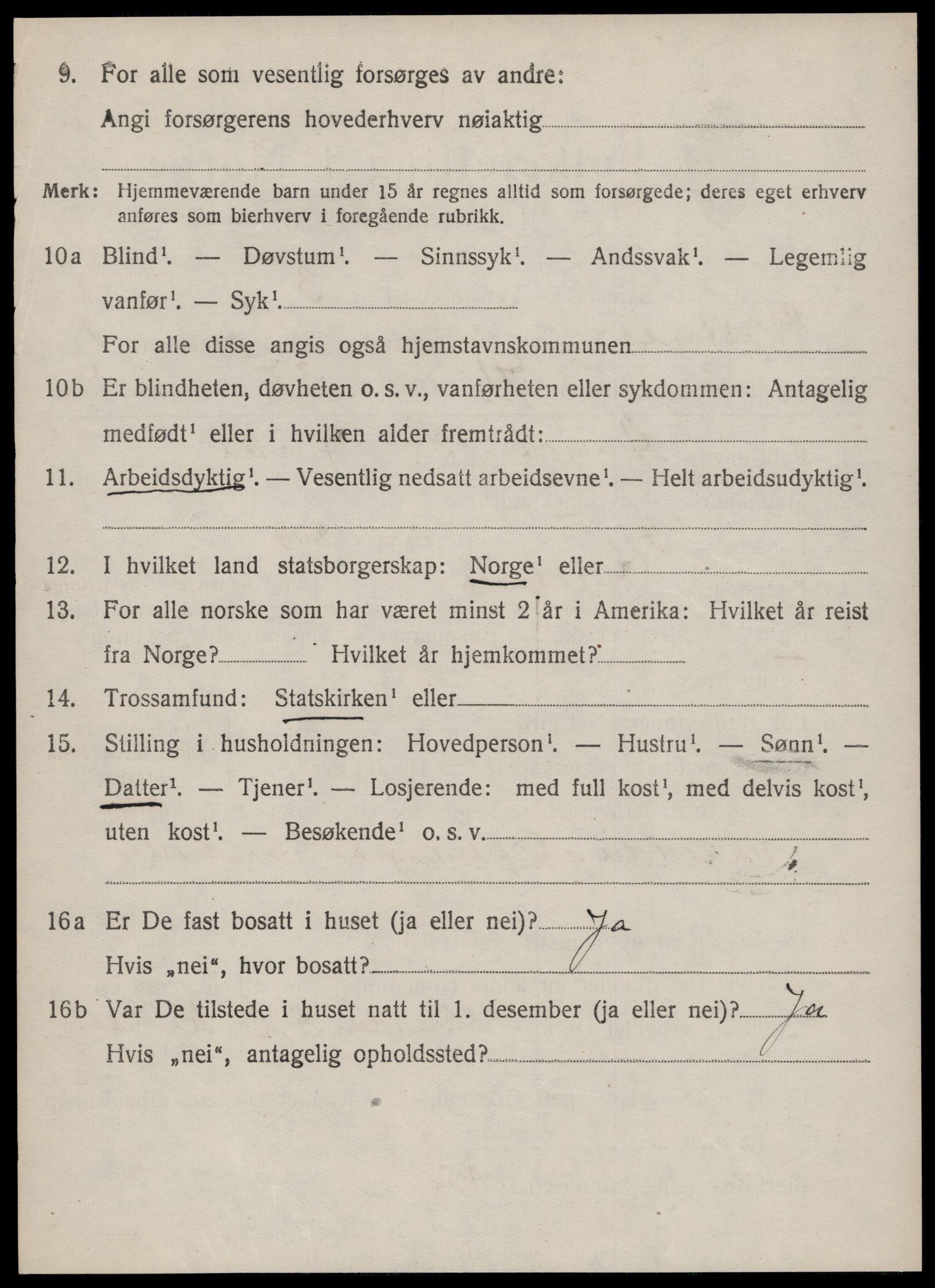 SAT, 1920 census for Vestnes, 1920, p. 1706