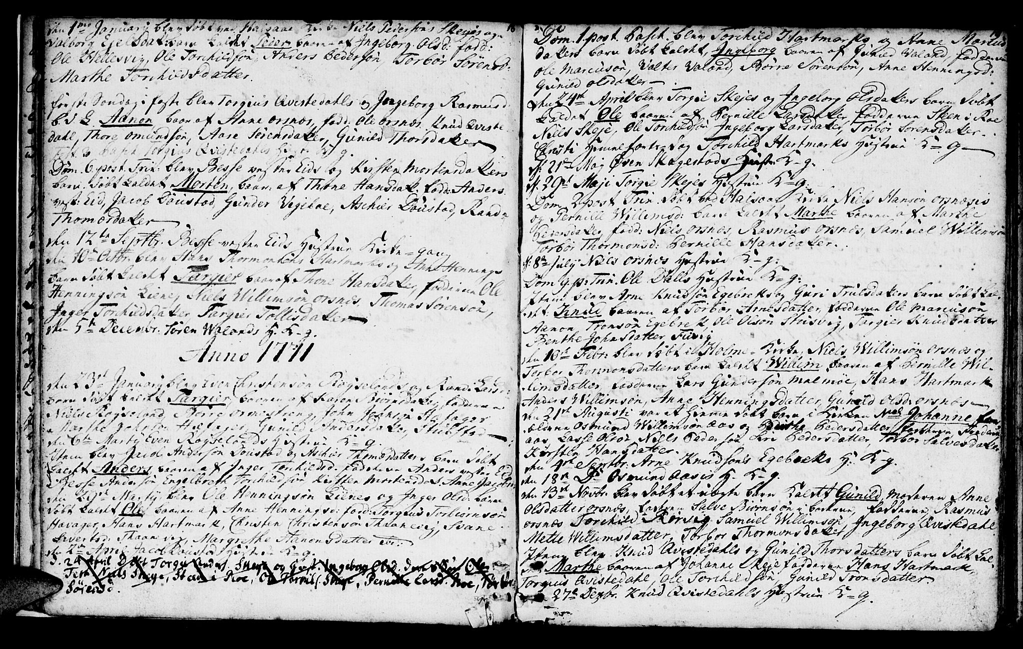 Mandal sokneprestkontor, SAK/1111-0030/F/Fa/Fab/L0002: Parish register (official) no. A 2, 1753-1801, p. 18-19