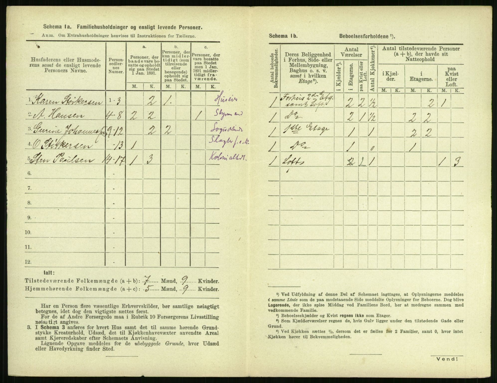 RA, 1891 census for 1106 Haugesund, 1891, p. 382