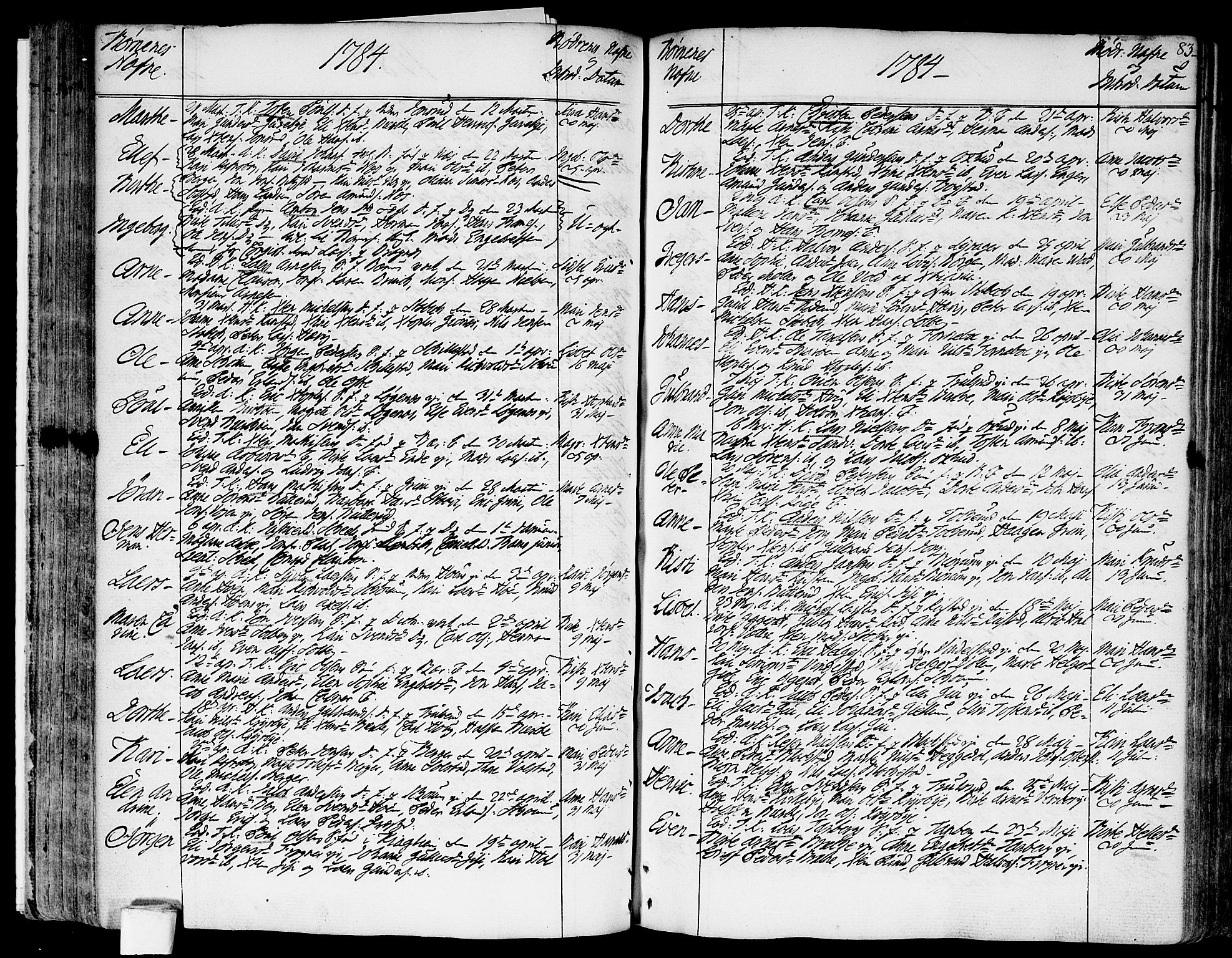 Asker prestekontor Kirkebøker, AV/SAO-A-10256a/F/Fa/L0003: Parish register (official) no. I 3, 1767-1807, p. 83