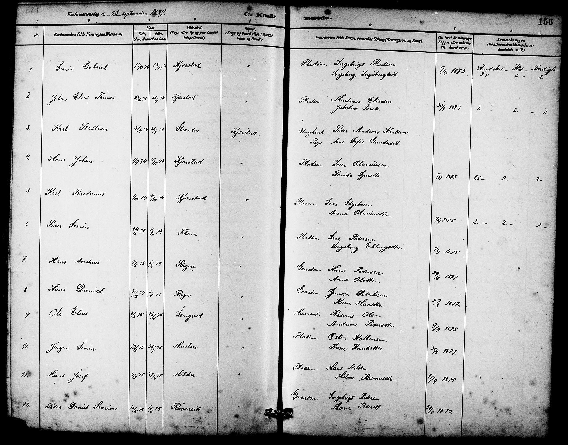 Ministerialprotokoller, klokkerbøker og fødselsregistre - Møre og Romsdal, SAT/A-1454/536/L0510: Parish register (copy) no. 536C05, 1881-1898, p. 156