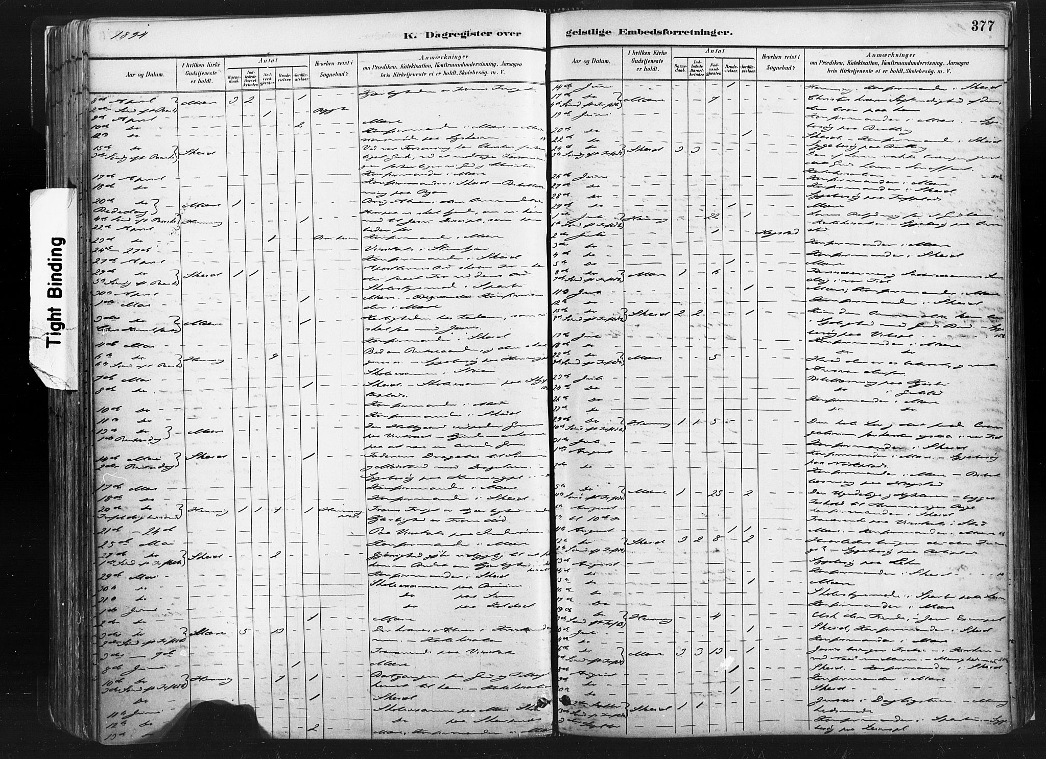 Ministerialprotokoller, klokkerbøker og fødselsregistre - Nord-Trøndelag, SAT/A-1458/735/L0351: Parish register (official) no. 735A10, 1884-1908, p. 377