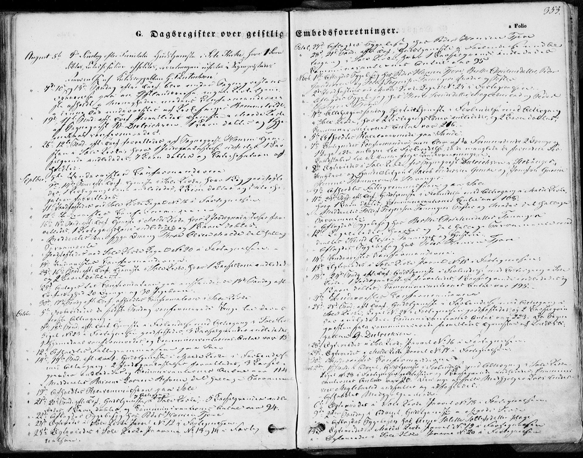 Håland sokneprestkontor, SAST/A-101802/001/30BA/L0008: Parish register (official) no. A 7.2, 1854-1870, p. 353