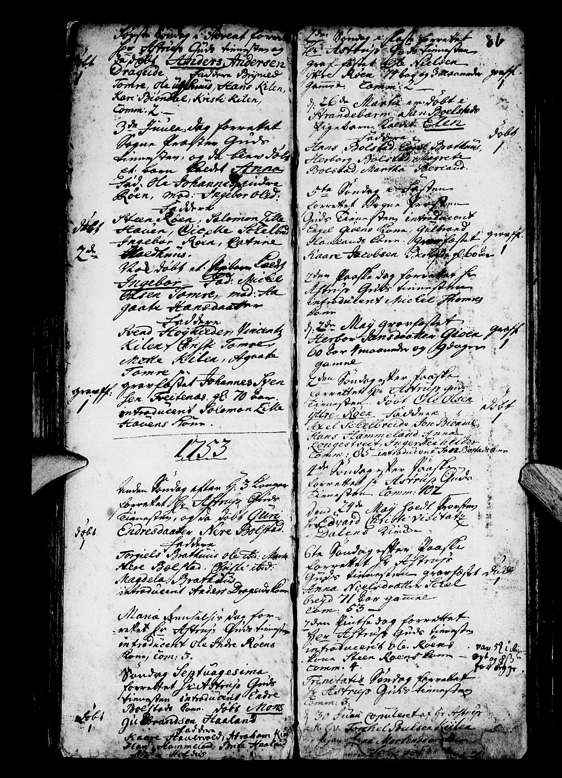 Os sokneprestembete, SAB/A-99929: Parish register (official) no. A 3, 1669-1760, p. 86