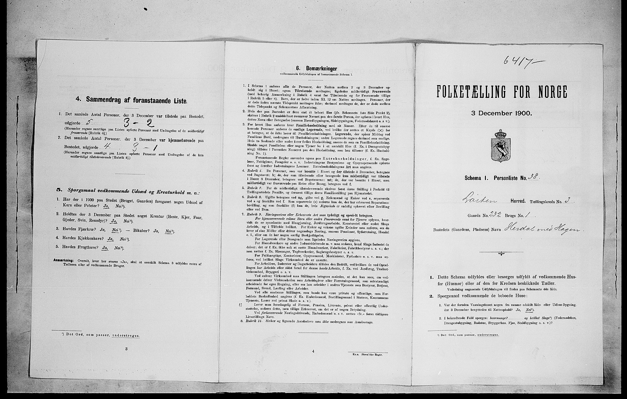 SAH, 1900 census for Løten, 1900, p. 860