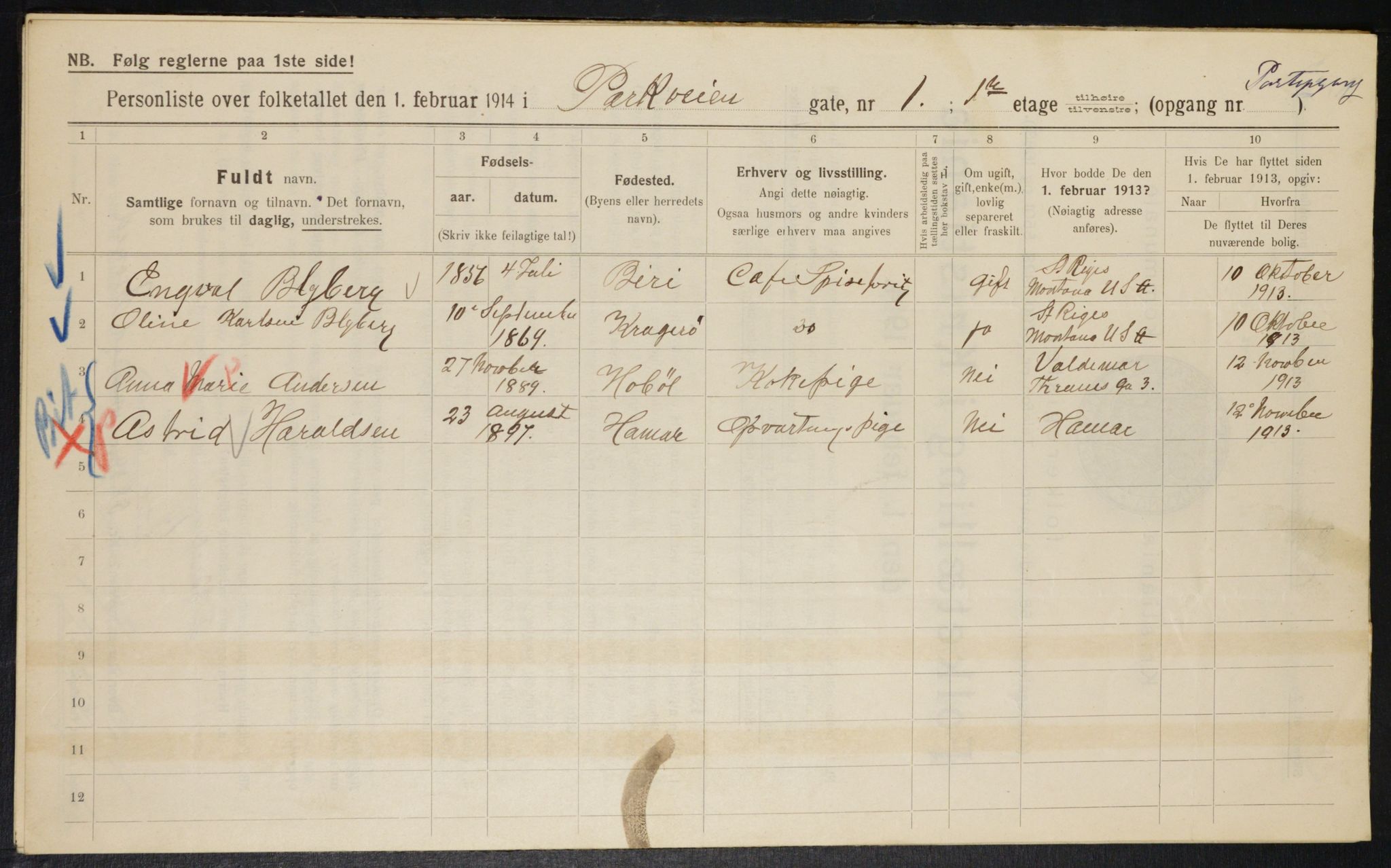 OBA, Municipal Census 1914 for Kristiania, 1914, p. 77839