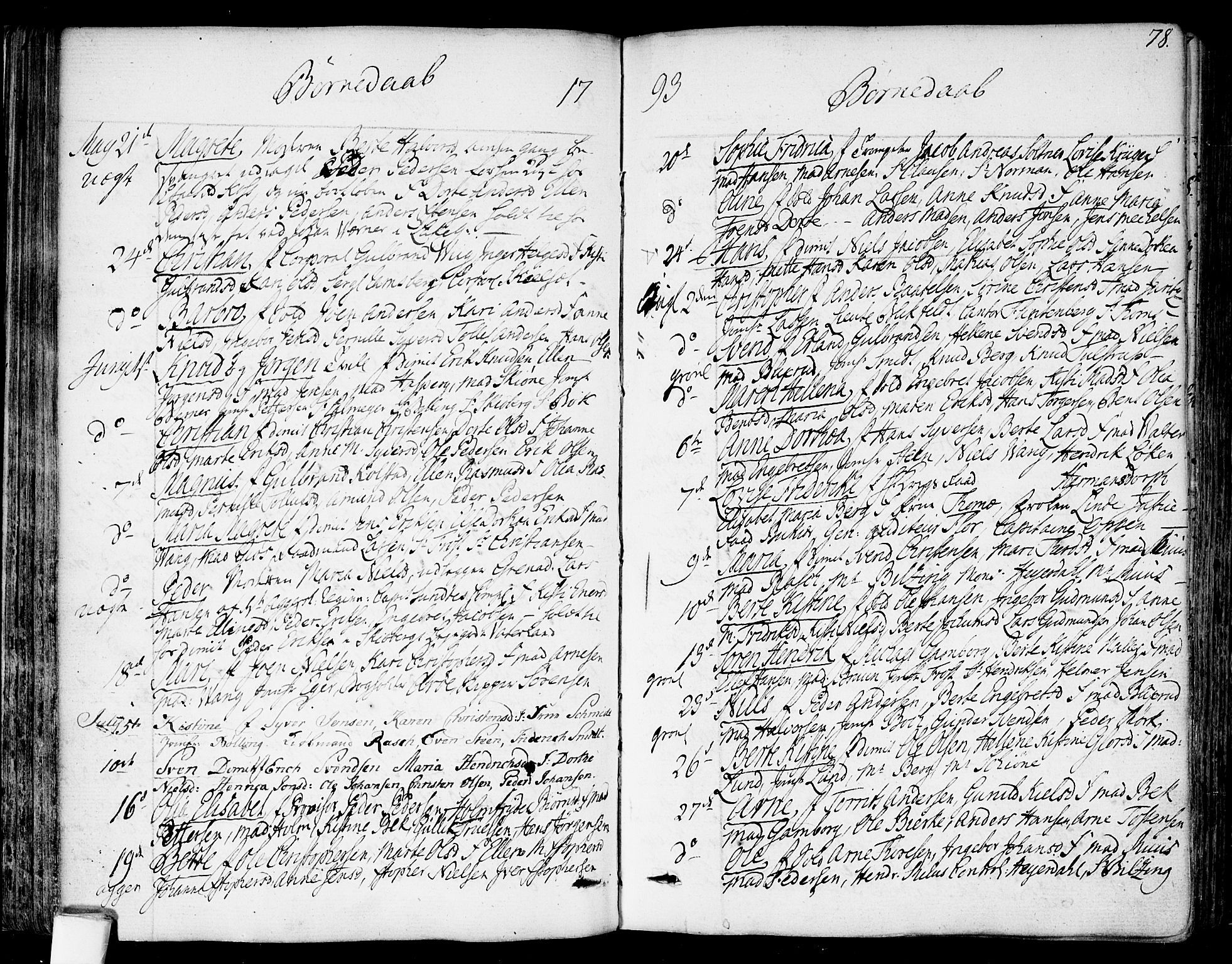 Garnisonsmenigheten Kirkebøker, SAO/A-10846/F/Fa/L0003: Parish register (official) no. 3, 1777-1809, p. 78
