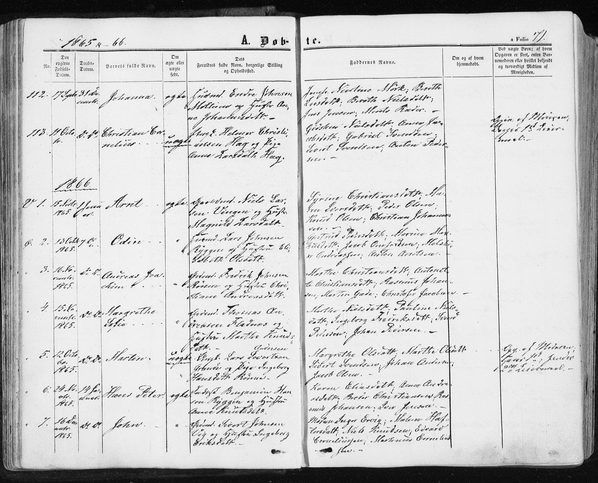 Ministerialprotokoller, klokkerbøker og fødselsregistre - Sør-Trøndelag, SAT/A-1456/659/L0737: Parish register (official) no. 659A07, 1857-1875, p. 71