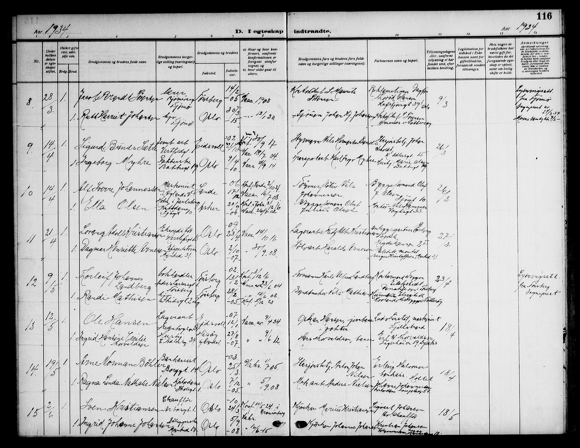 Piperviken prestekontor Kirkebøker, SAO/A-10874/F/L0002: Parish register (official) no. 2, 1911-1952, p. 116
