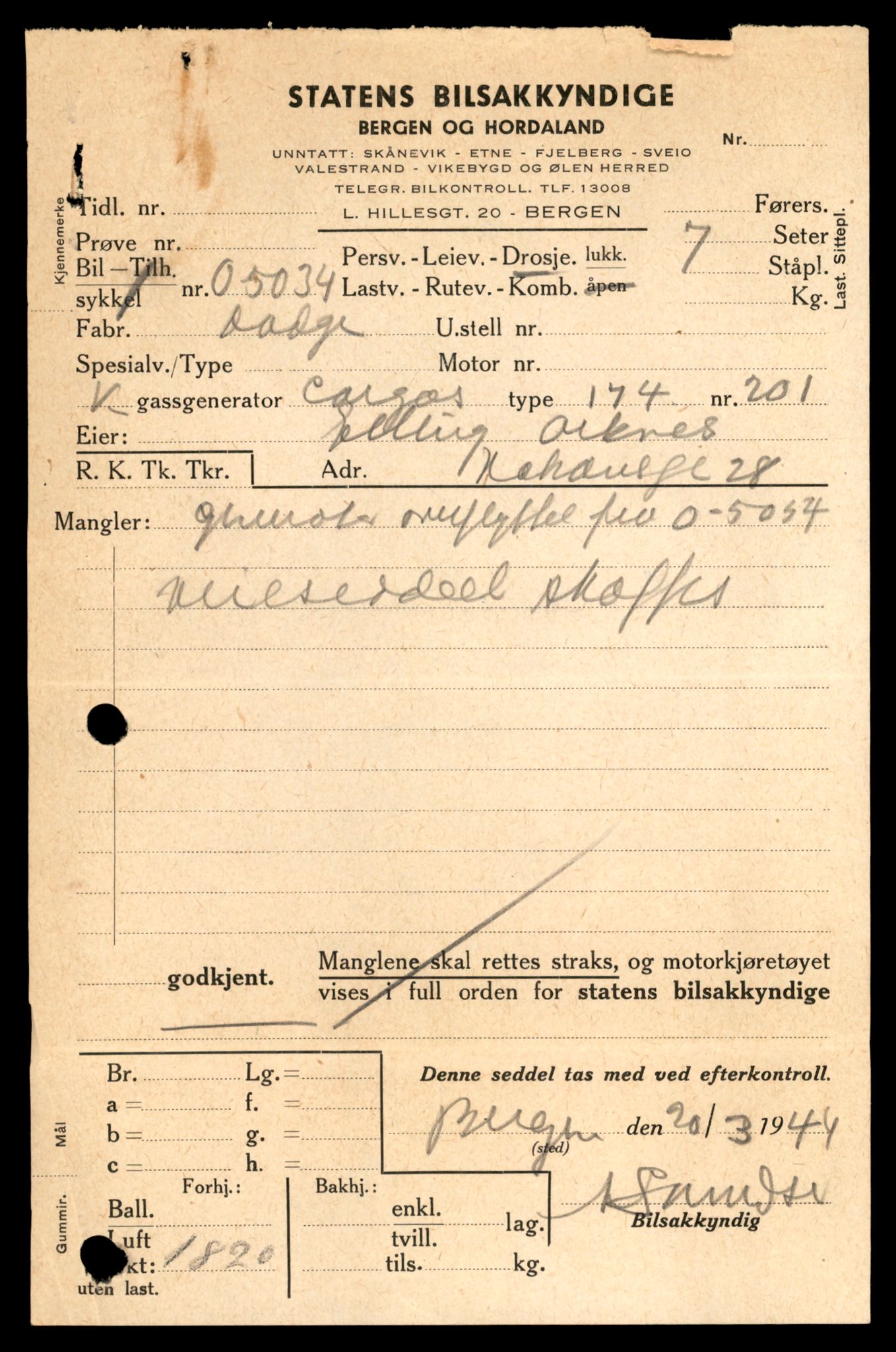 Møre og Romsdal vegkontor - Ålesund trafikkstasjon, AV/SAT-A-4099/F/Fe/L0008: Registreringskort for kjøretøy T 747 - T 894, 1927-1998, p. 2148