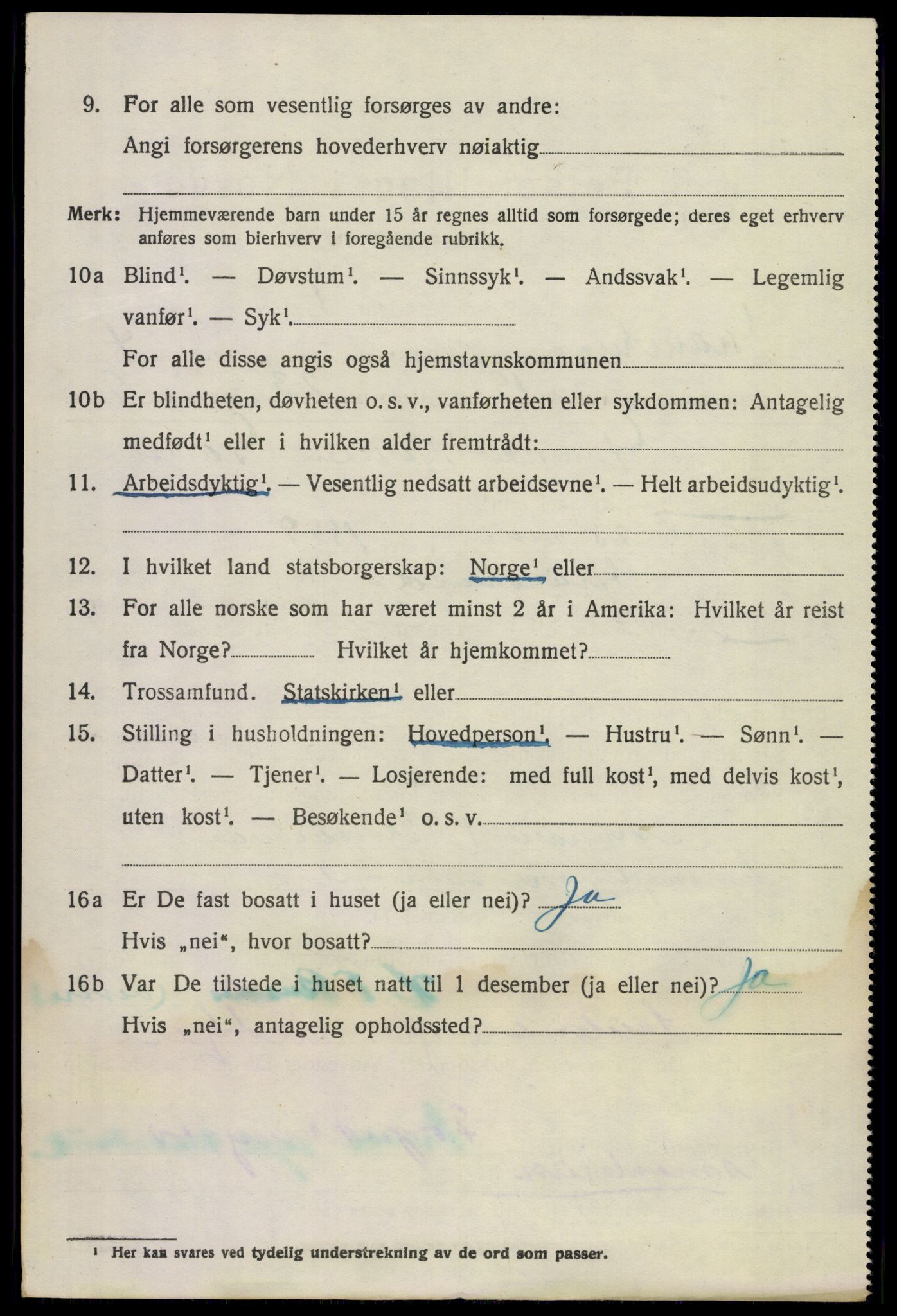 SAKO, 1920 census for Gransherad, 1920, p. 1961