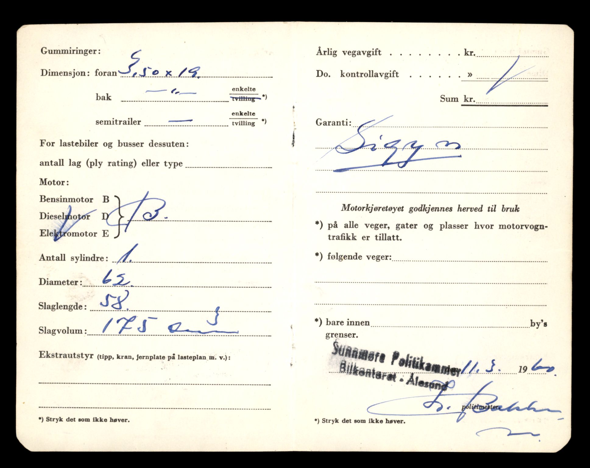 Møre og Romsdal vegkontor - Ålesund trafikkstasjon, AV/SAT-A-4099/F/Fe/L0040: Registreringskort for kjøretøy T 13531 - T 13709, 1927-1998, p. 1106