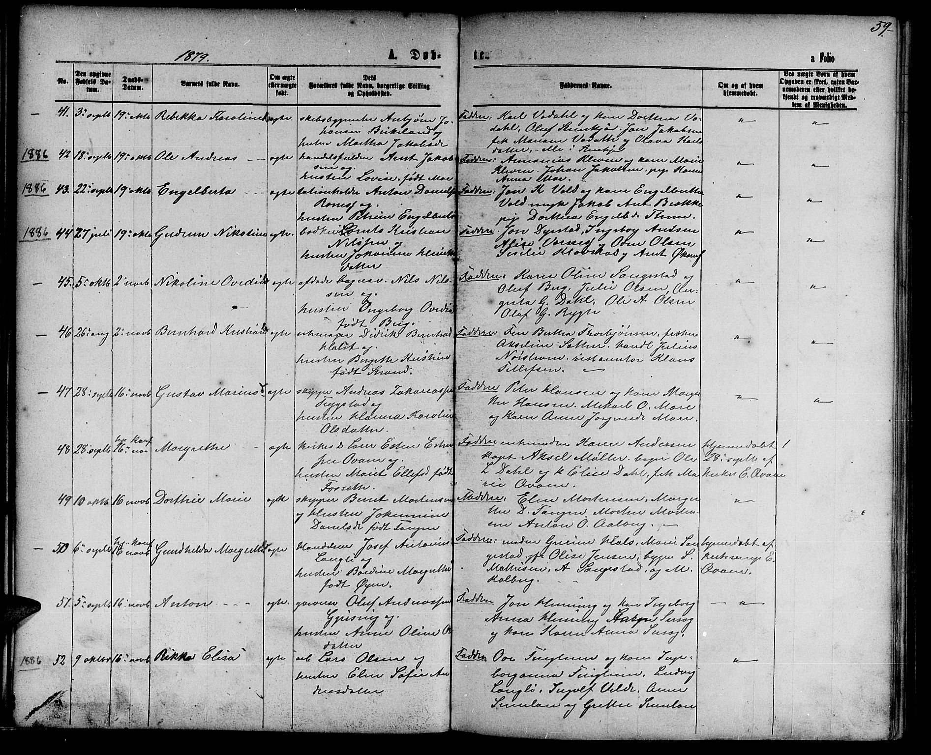 Ministerialprotokoller, klokkerbøker og fødselsregistre - Nord-Trøndelag, SAT/A-1458/739/L0373: Parish register (copy) no. 739C01, 1865-1882, p. 59