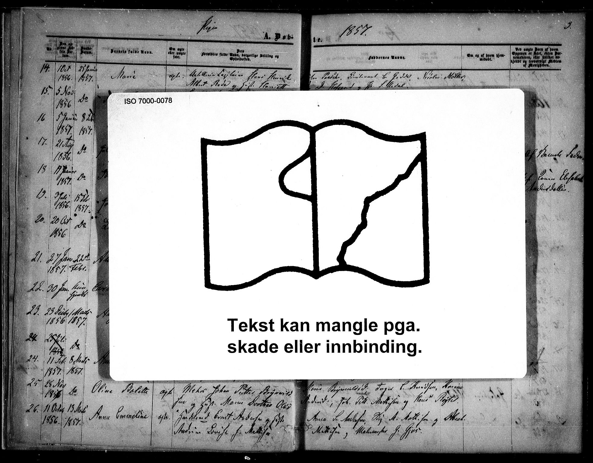Halden prestekontor Kirkebøker, AV/SAO-A-10909/F/Fa/L0007: Parish register (official) no. I 7, 1857-1865, p. 3