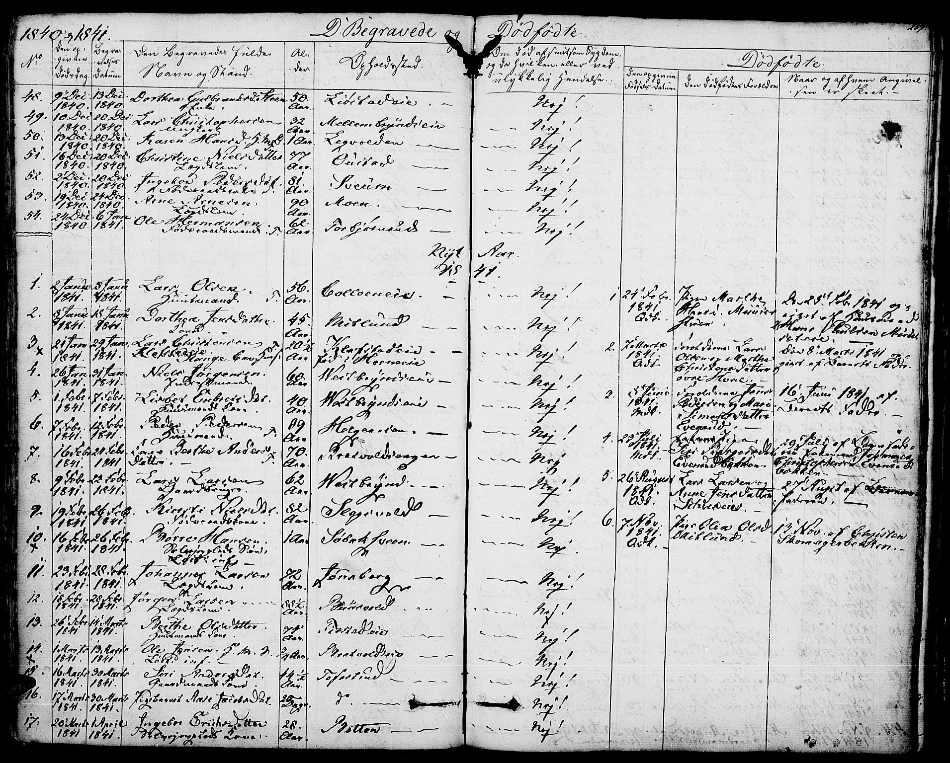 Romedal prestekontor, SAH/PREST-004/K/L0003: Parish register (official) no. 3, 1829-1846, p. 287