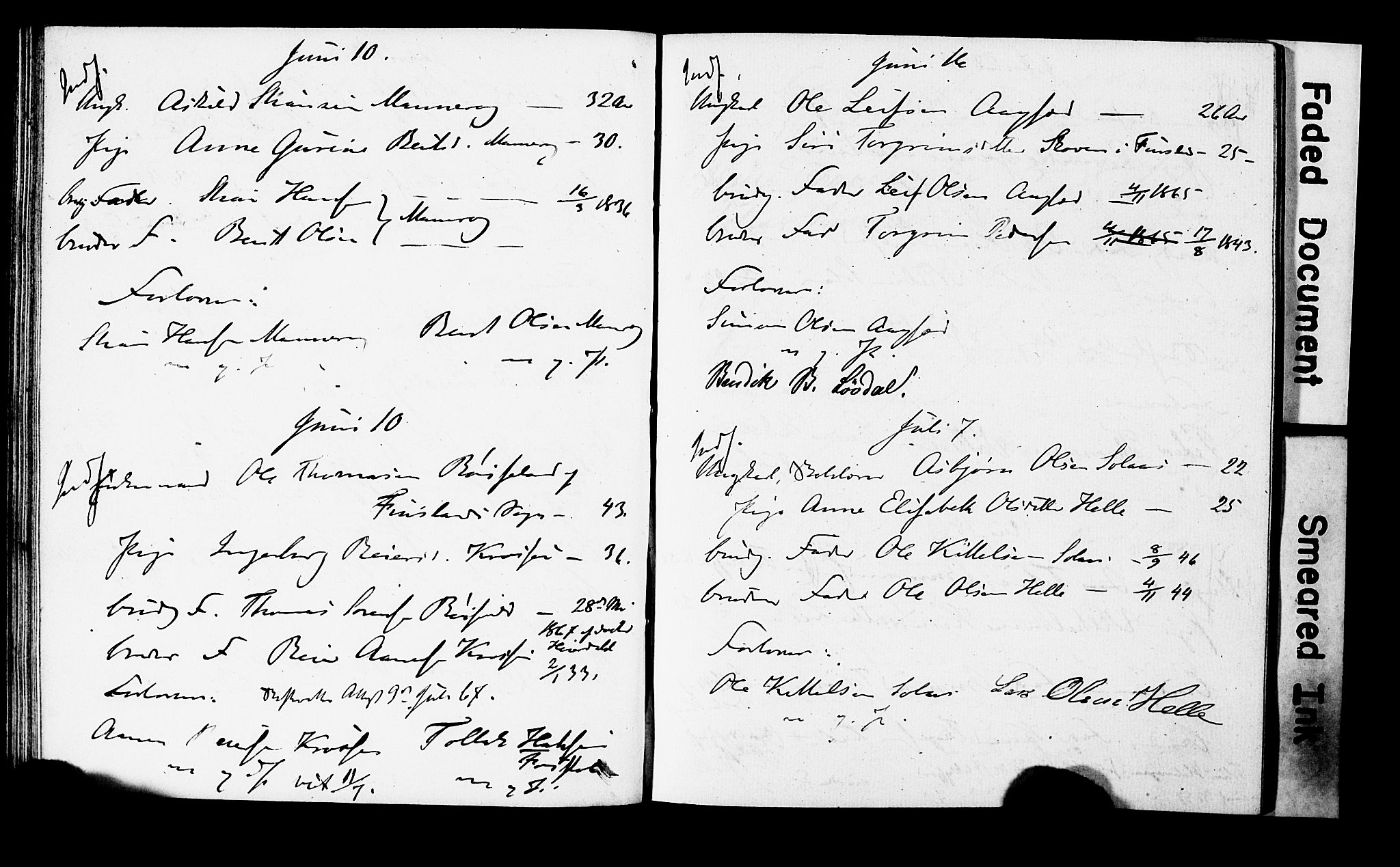 Holum sokneprestkontor, SAK/1111-0022/F/Fe/L0002: Banns register no. II 5 2, 1858-1875, p. 45