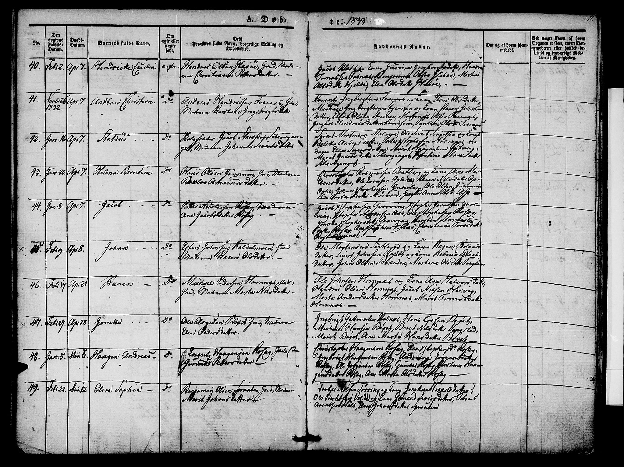 Ministerialprotokoller, klokkerbøker og fødselsregistre - Nord-Trøndelag, AV/SAT-A-1458/741/L0391: Parish register (official) no. 741A05, 1831-1836, p. 17