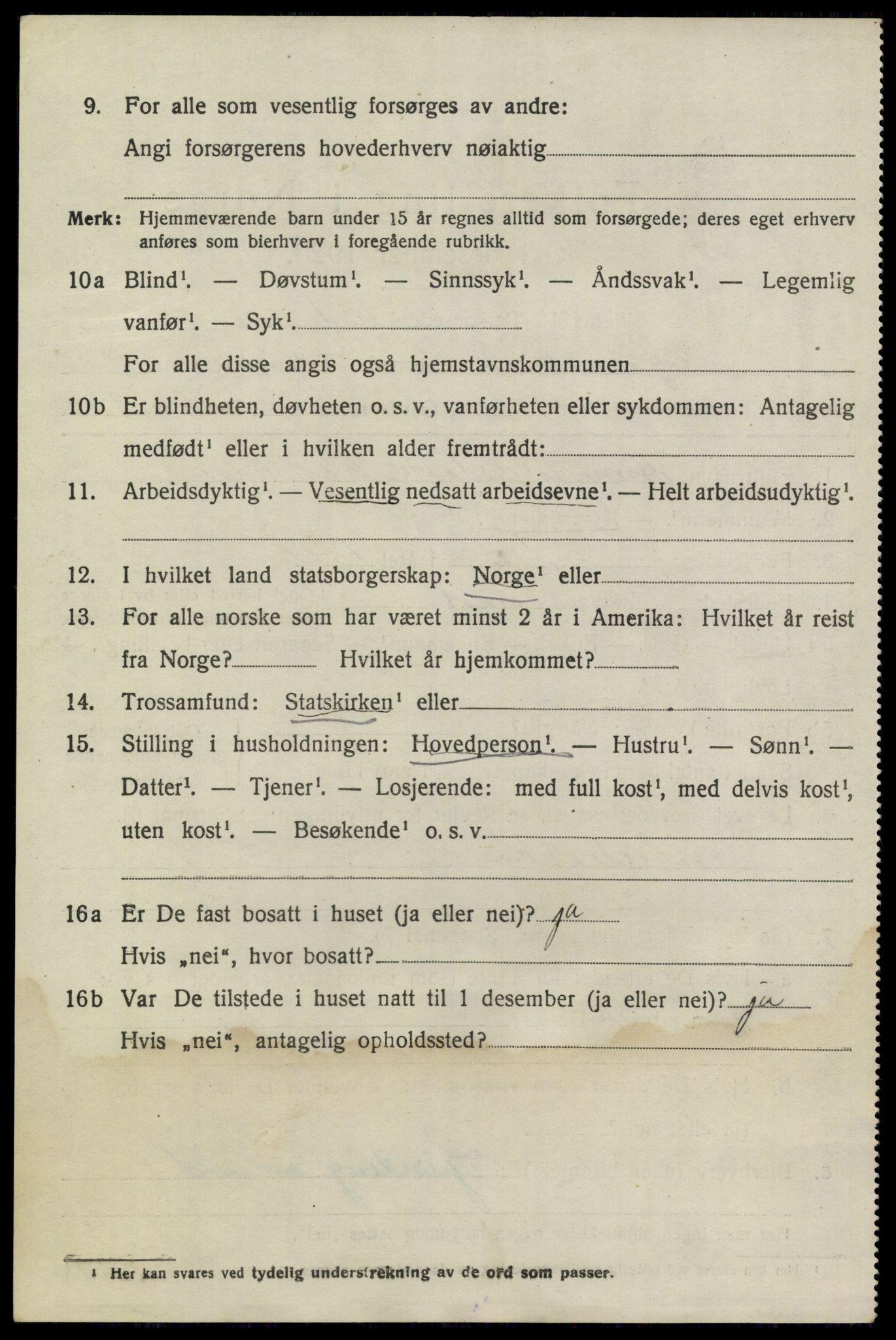 SAKO, 1920 census for Gransherad, 1920, p. 3137