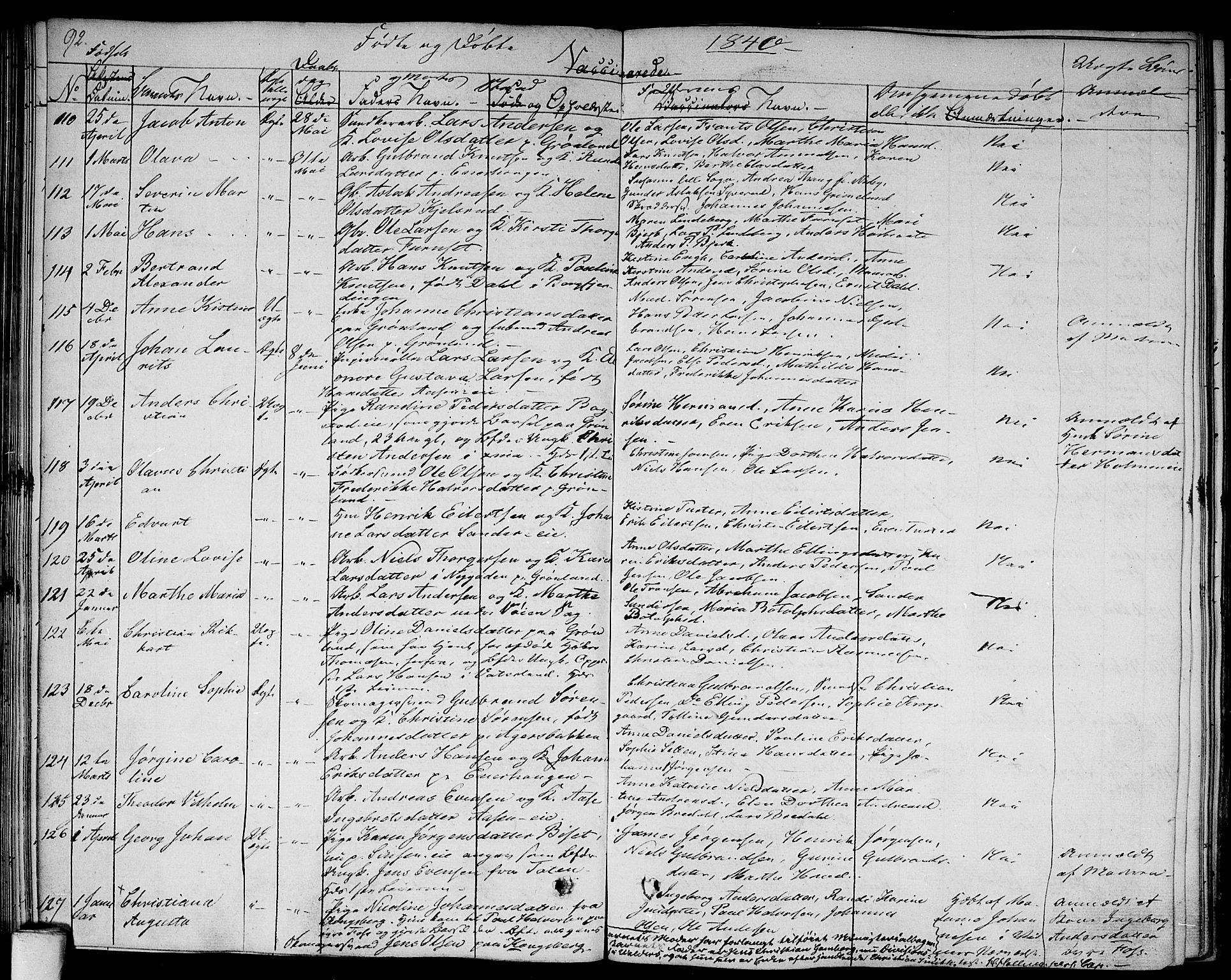 Aker prestekontor kirkebøker, SAO/A-10861/F/L0016: Parish register (official) no. 16, 1827-1841, p. 92