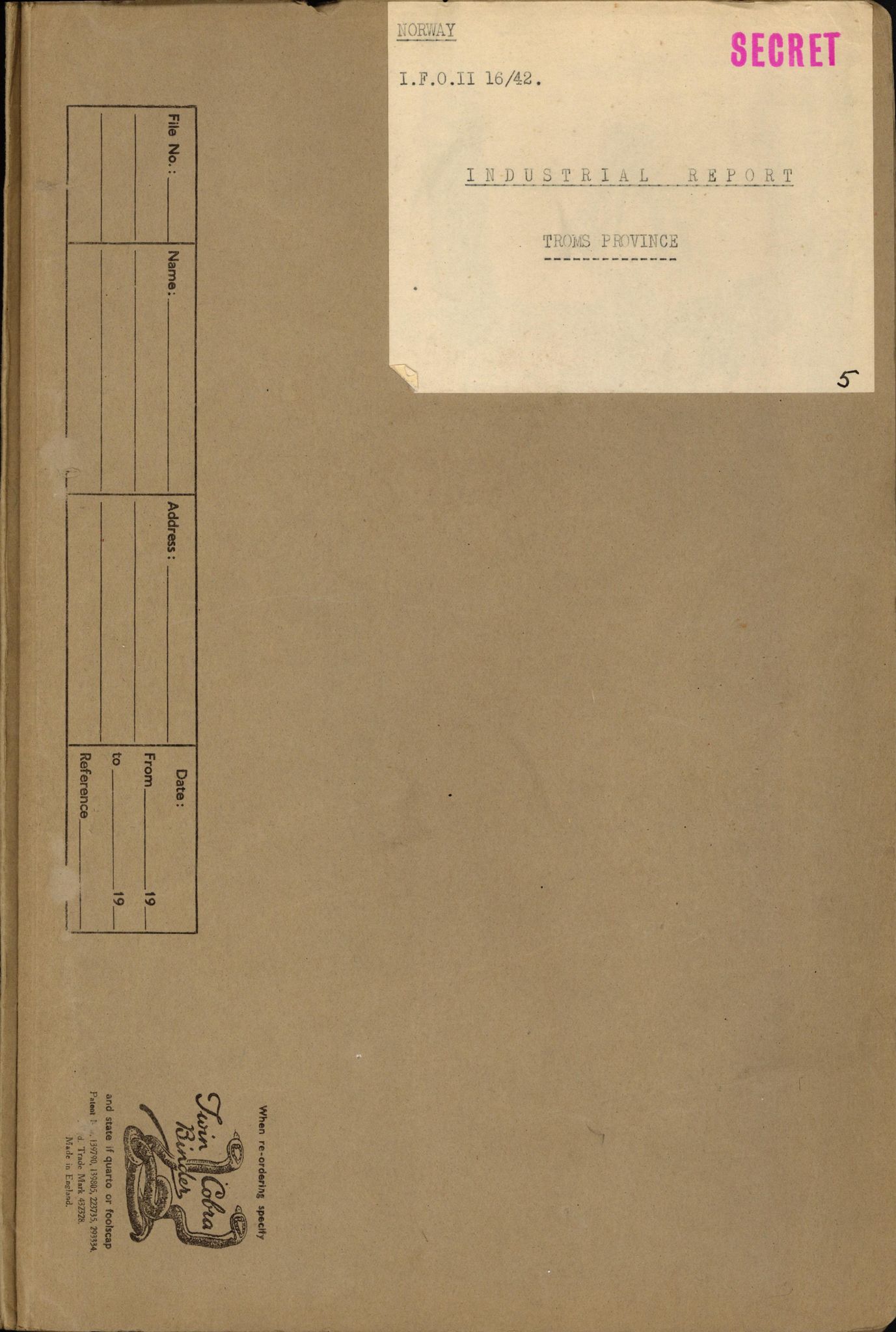 Forsvaret, Forsvarets overkommando II, AV/RA-RAFA-3915/D/Dd/L0022: Troms 2, 1942-1945, p. 418