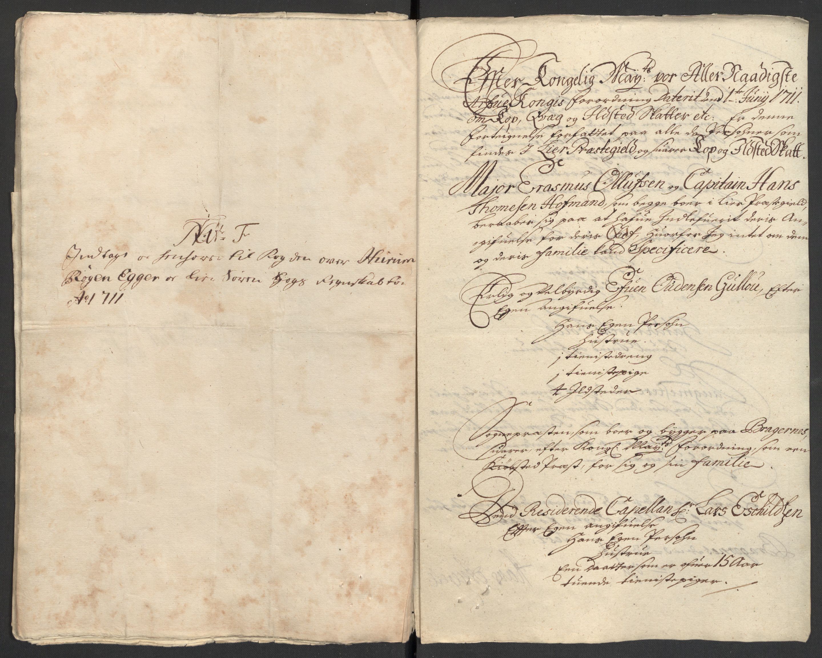 Rentekammeret inntil 1814, Reviderte regnskaper, Fogderegnskap, AV/RA-EA-4092/R31/L1705: Fogderegnskap Hurum, Røyken, Eiker, Lier og Buskerud, 1711, p. 275