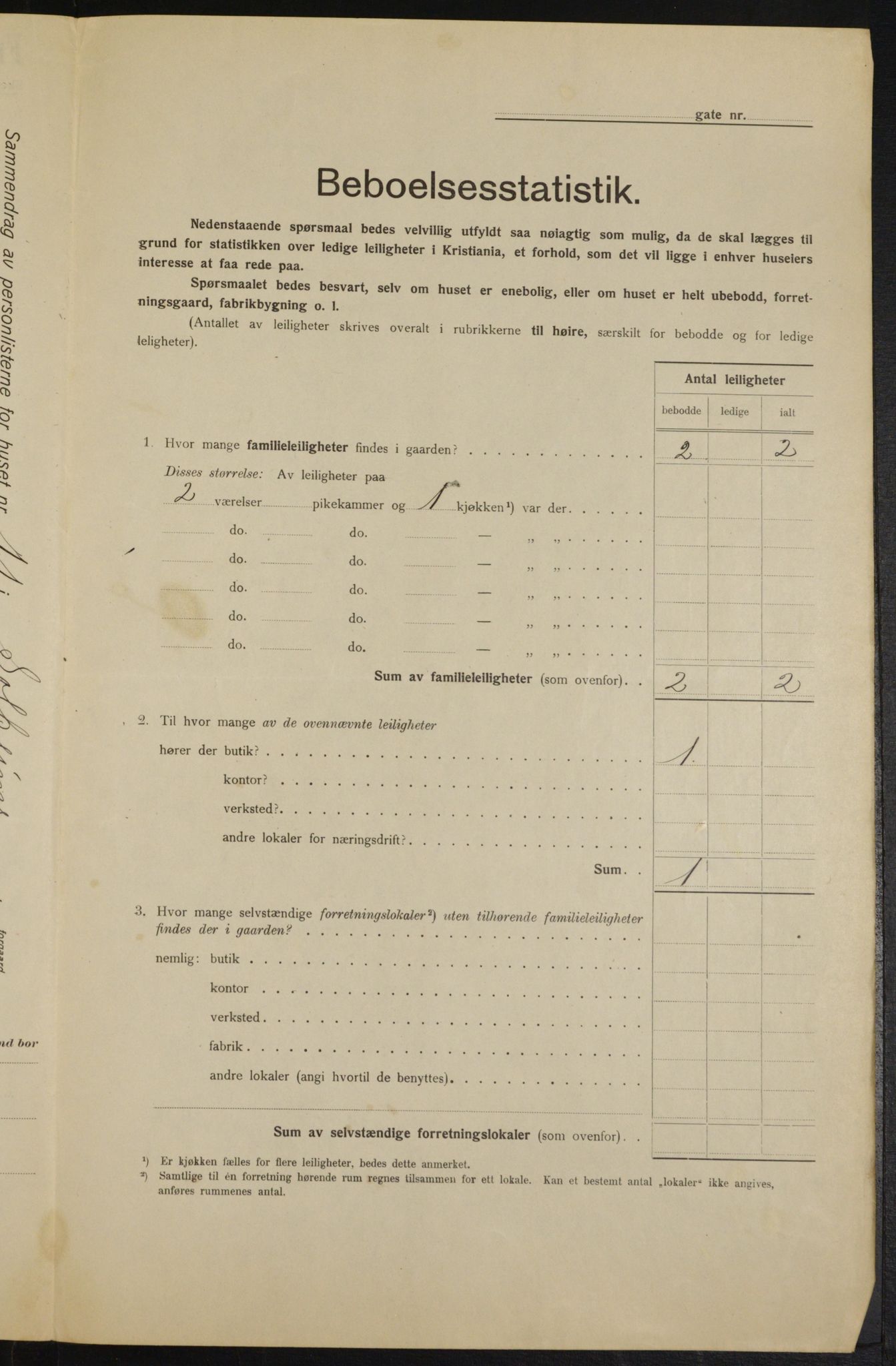 OBA, Municipal Census 1915 for Kristiania, 1915, p. 99491