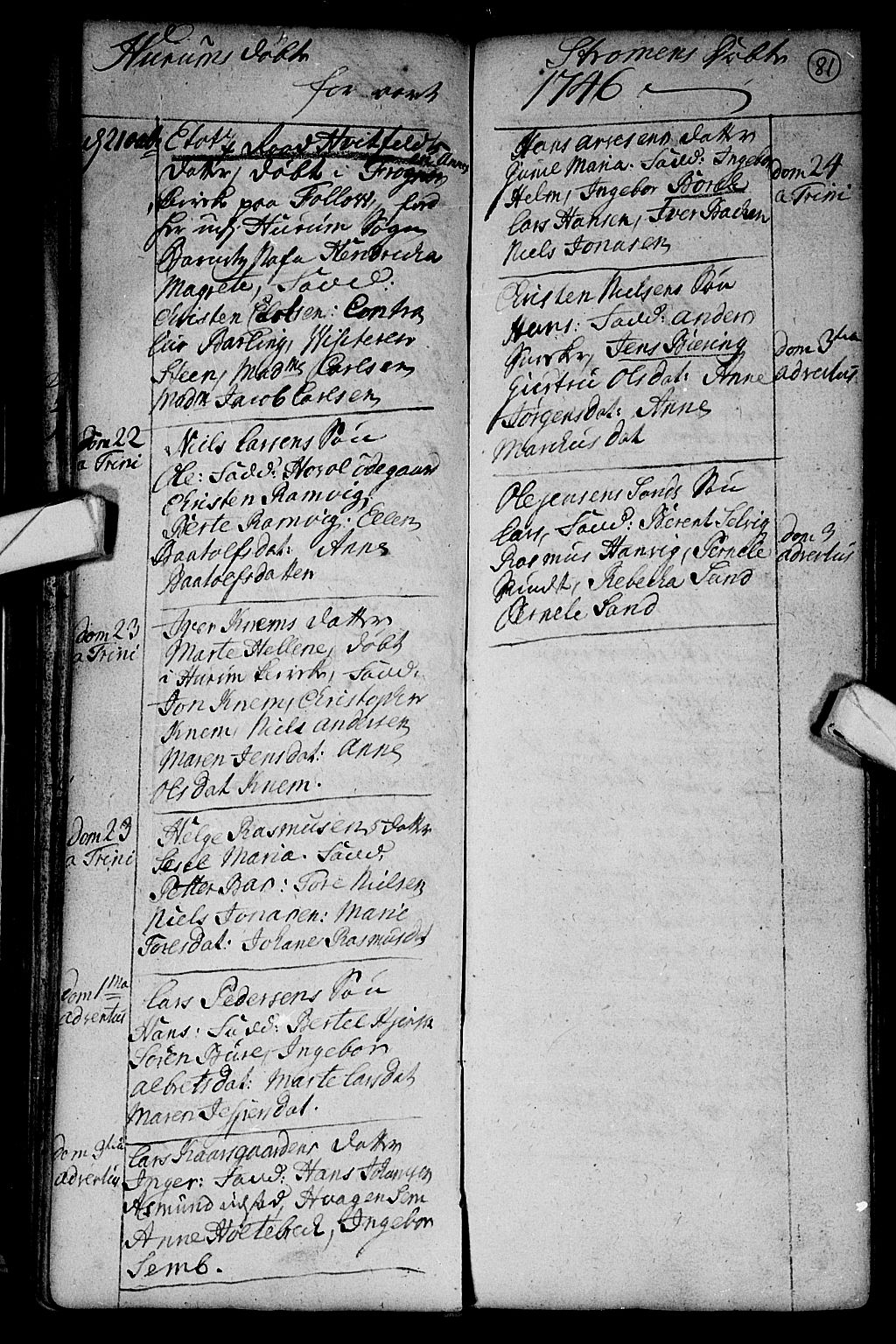 Hurum kirkebøker, AV/SAKO-A-229/F/Fa/L0002: Parish register (official) no. 2, 1733-1757, p. 81