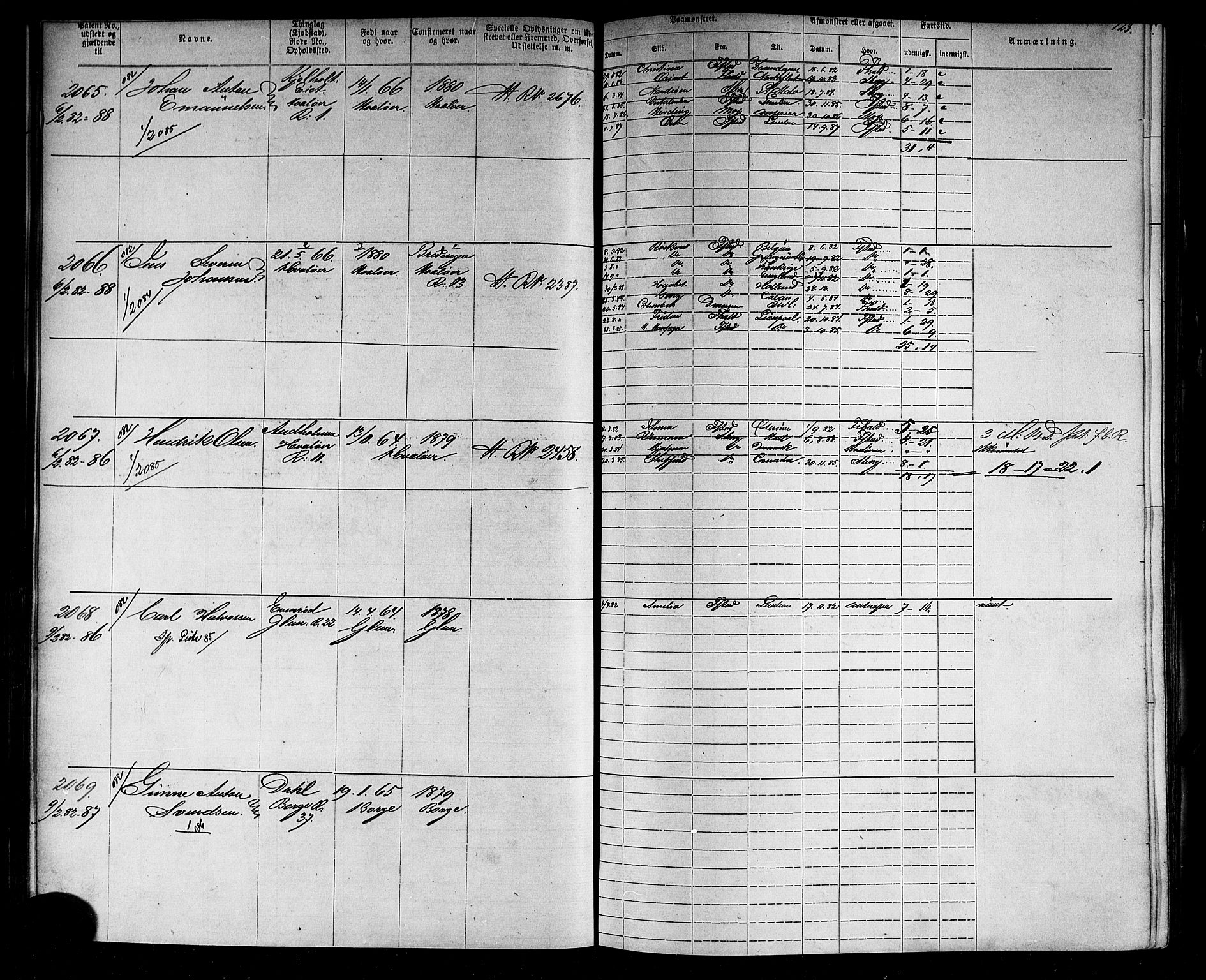 Fredrikstad mønstringskontor, AV/SAO-A-10569b/F/Fc/Fca/L0005: Annotasjonsrulle, 1884-1899, p. 127