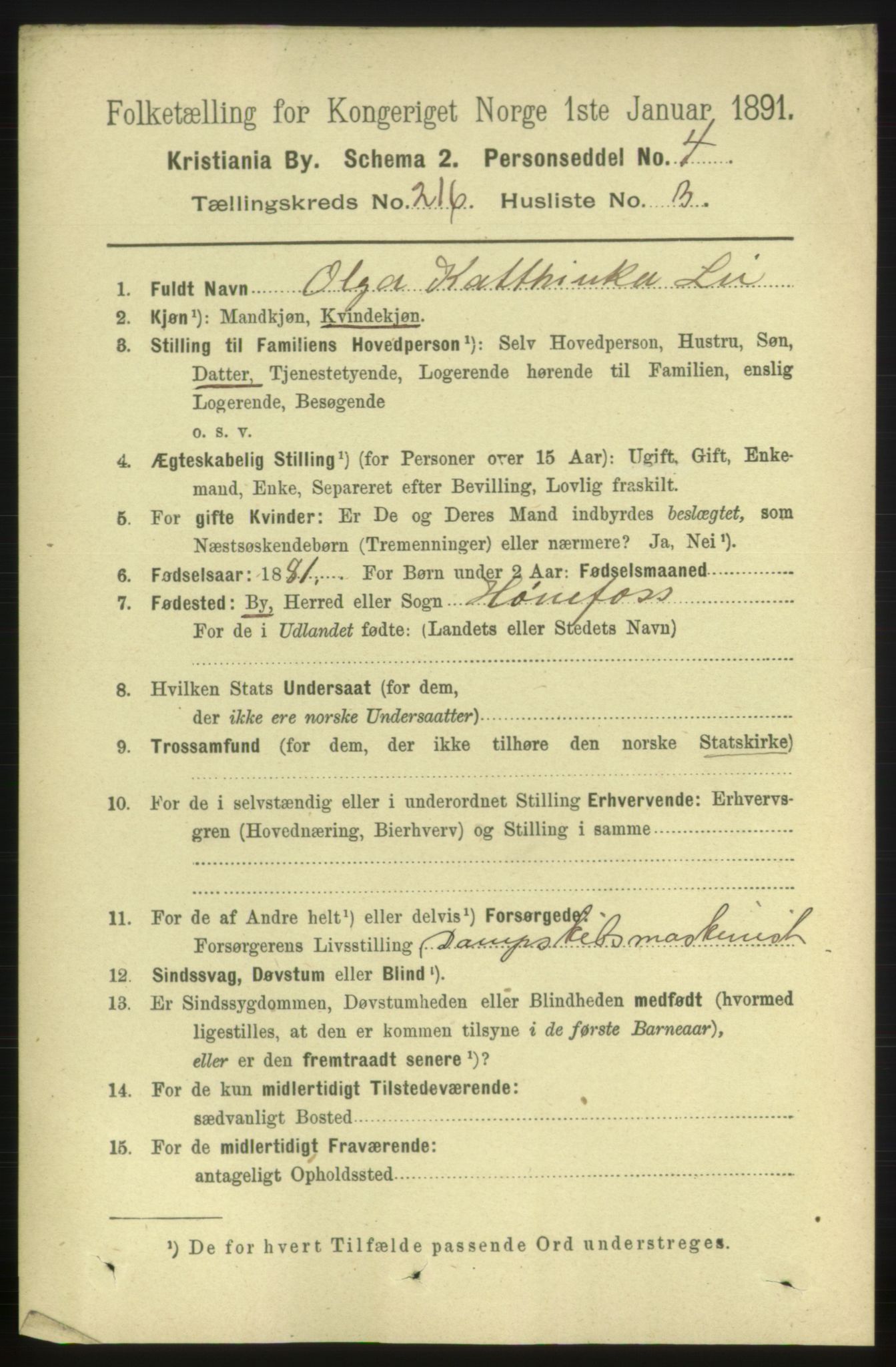RA, 1891 census for 0301 Kristiania, 1891, p. 128097