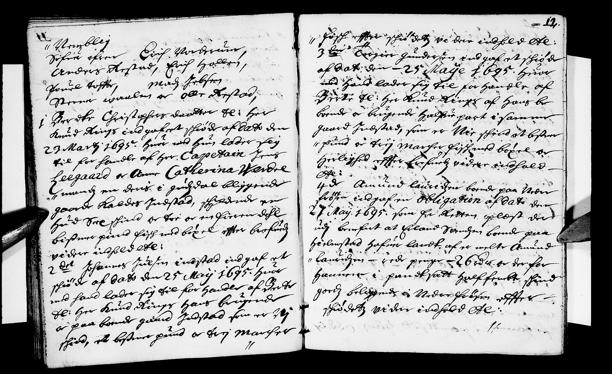 Sorenskriverier i Gudbrandsdalen, AV/SAH-TING-036/G/Gb/Gbb/L0018: Tingbok - Sør-Gudbrandsdal, 1695, p. 11b-12a
