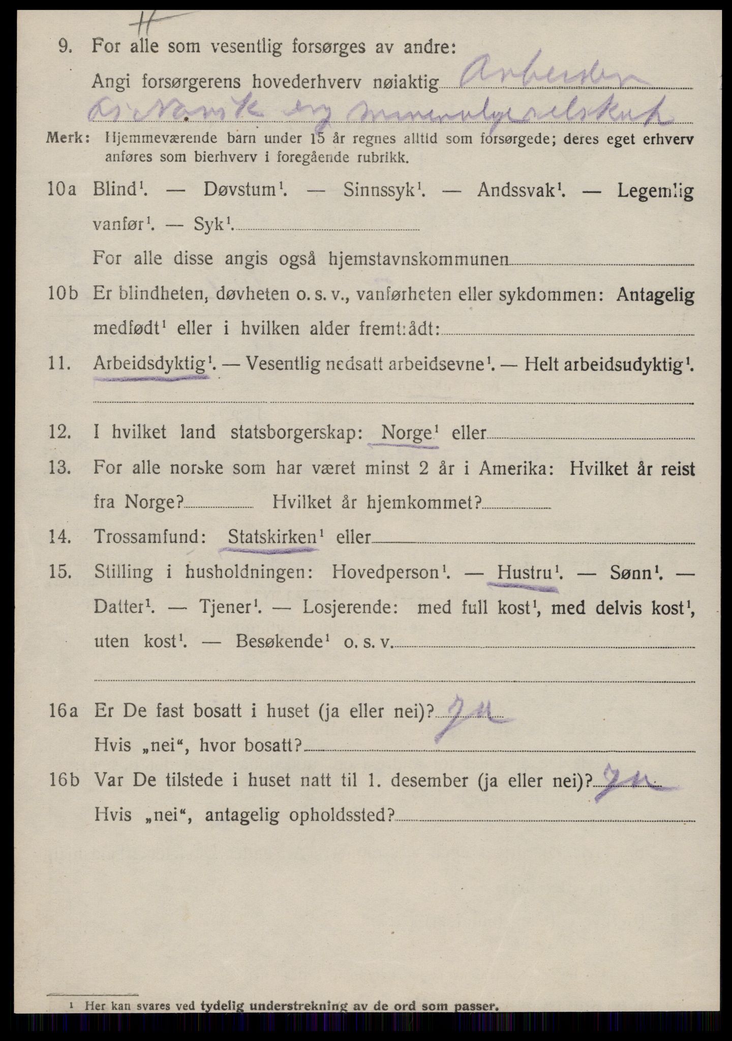 SAT, 1920 census for Borgund, 1920, p. 18629