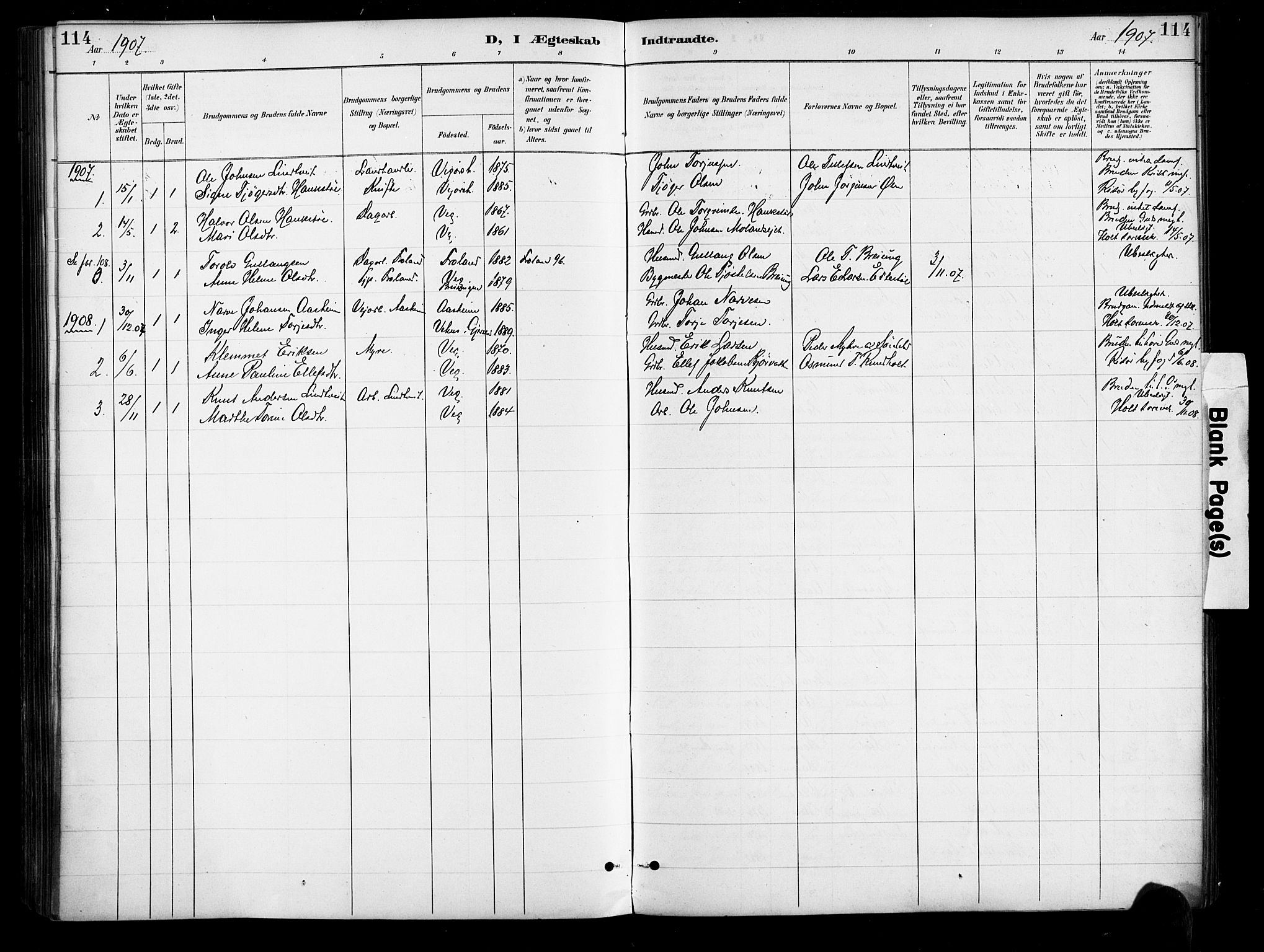 Gjerstad sokneprestkontor, SAK/1111-0014/F/Fa/Fab/L0005: Parish register (official) no. A 5, 1891-1908, p. 114