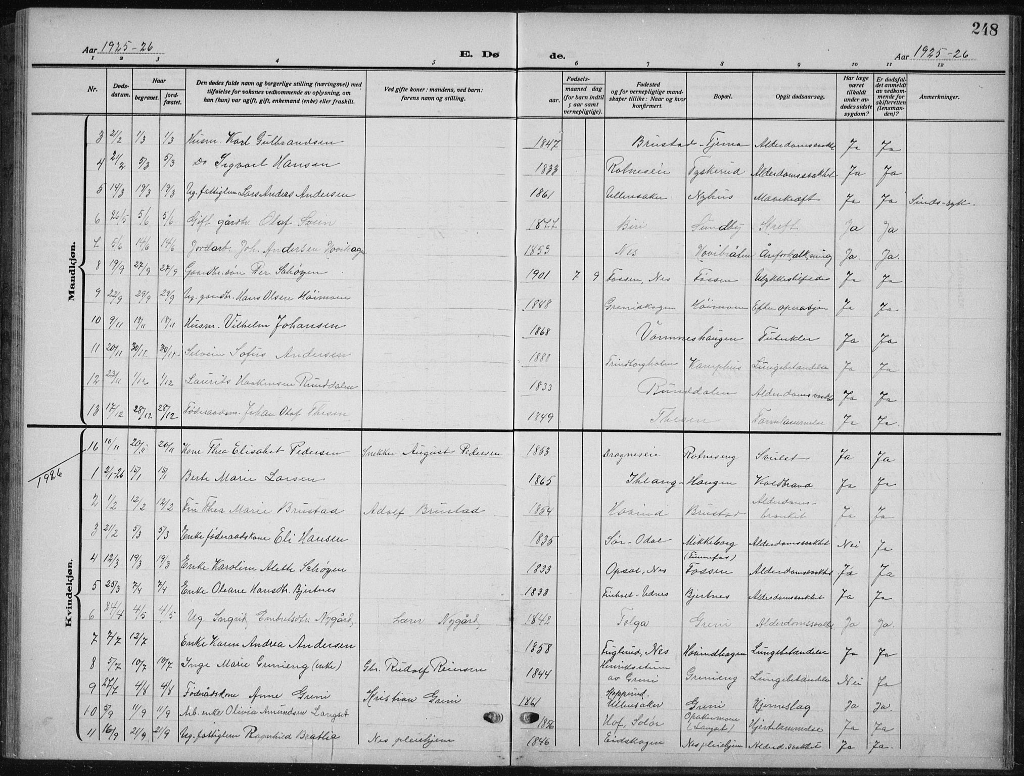 Nes prestekontor Kirkebøker, AV/SAO-A-10410/G/Ga/L0003: Parish register (copy) no. I 3, 1913-1941, p. 248