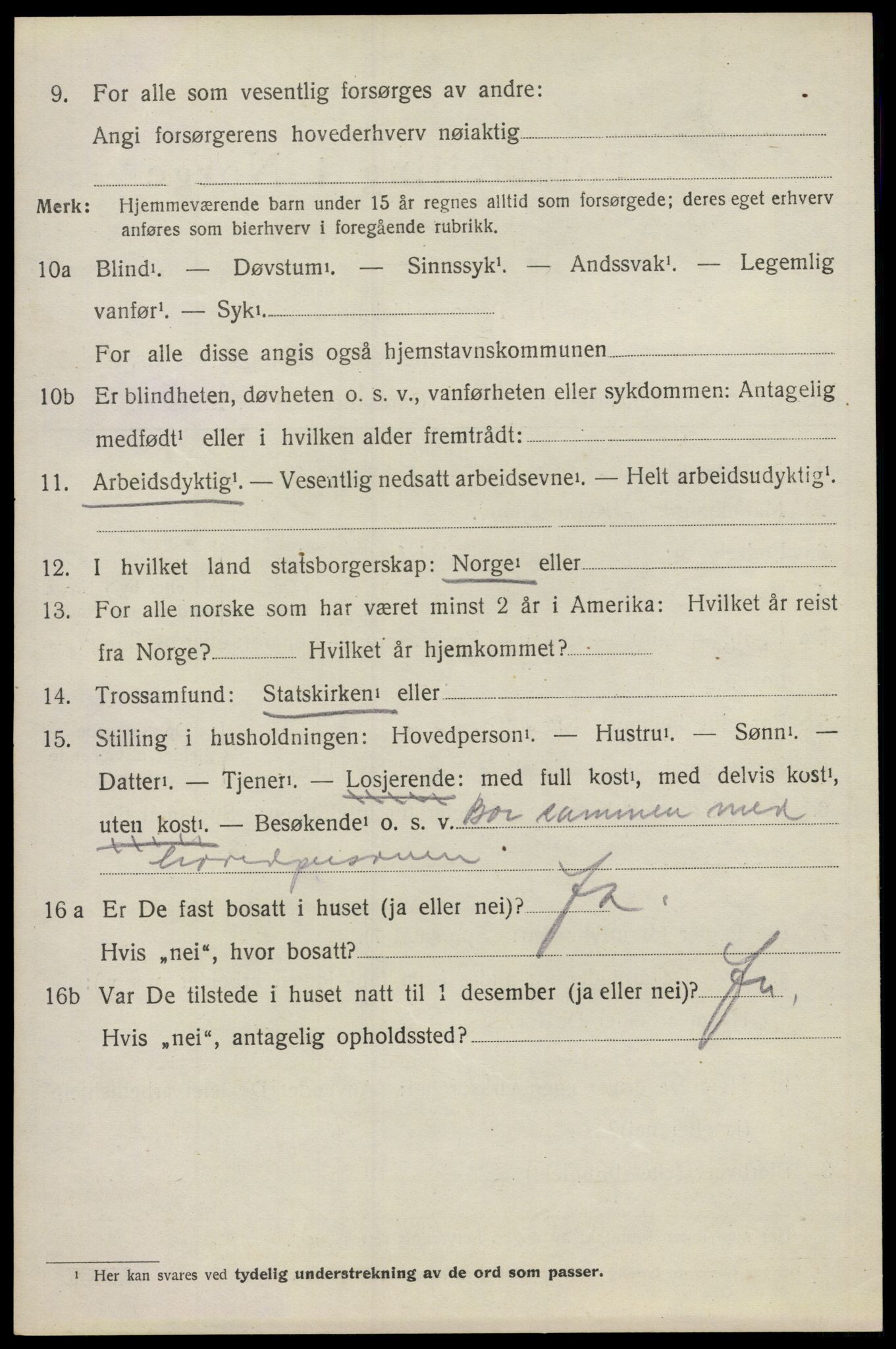 SAO, 1920 census for Lillestrøm, 1920, p. 1563