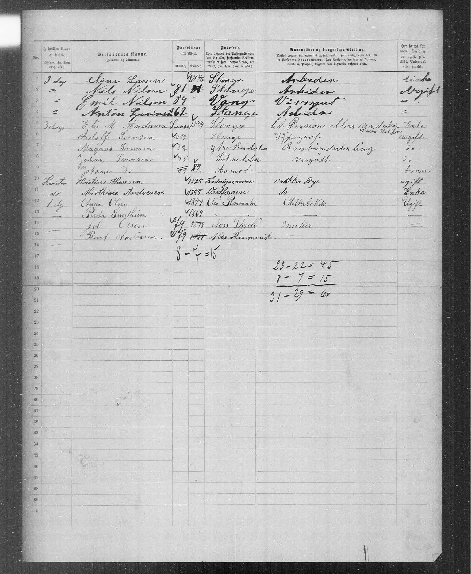 OBA, Municipal Census 1899 for Kristiania, 1899, p. 4761