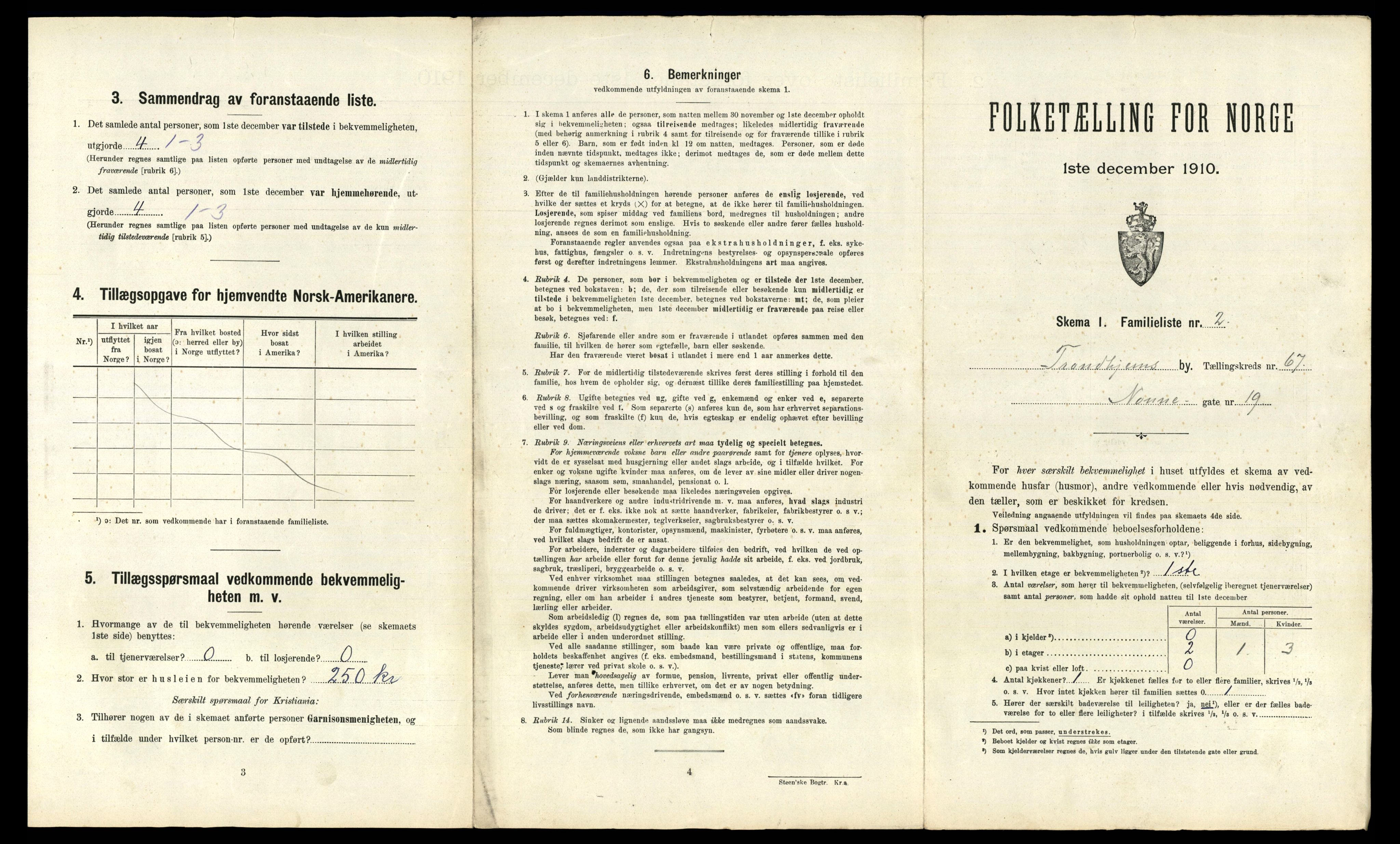 RA, 1910 census for Trondheim, 1910, p. 18715