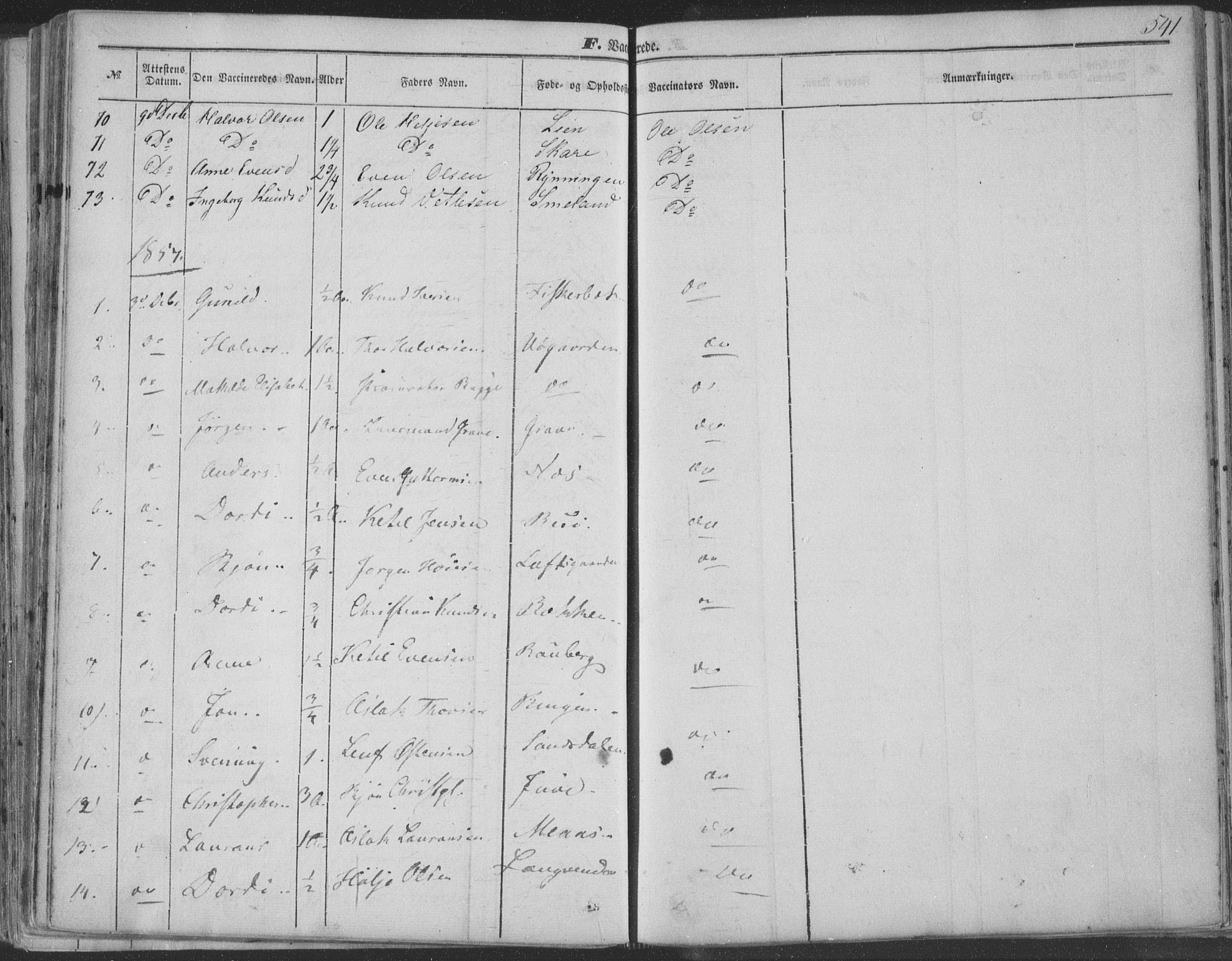 Seljord kirkebøker, AV/SAKO-A-20/F/Fa/L012b: Parish register (official) no. I 12B, 1850-1865, p. 541