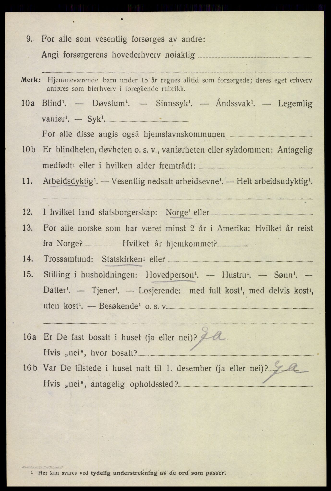 SAH, 1920 census for Stange, 1920, p. 14572